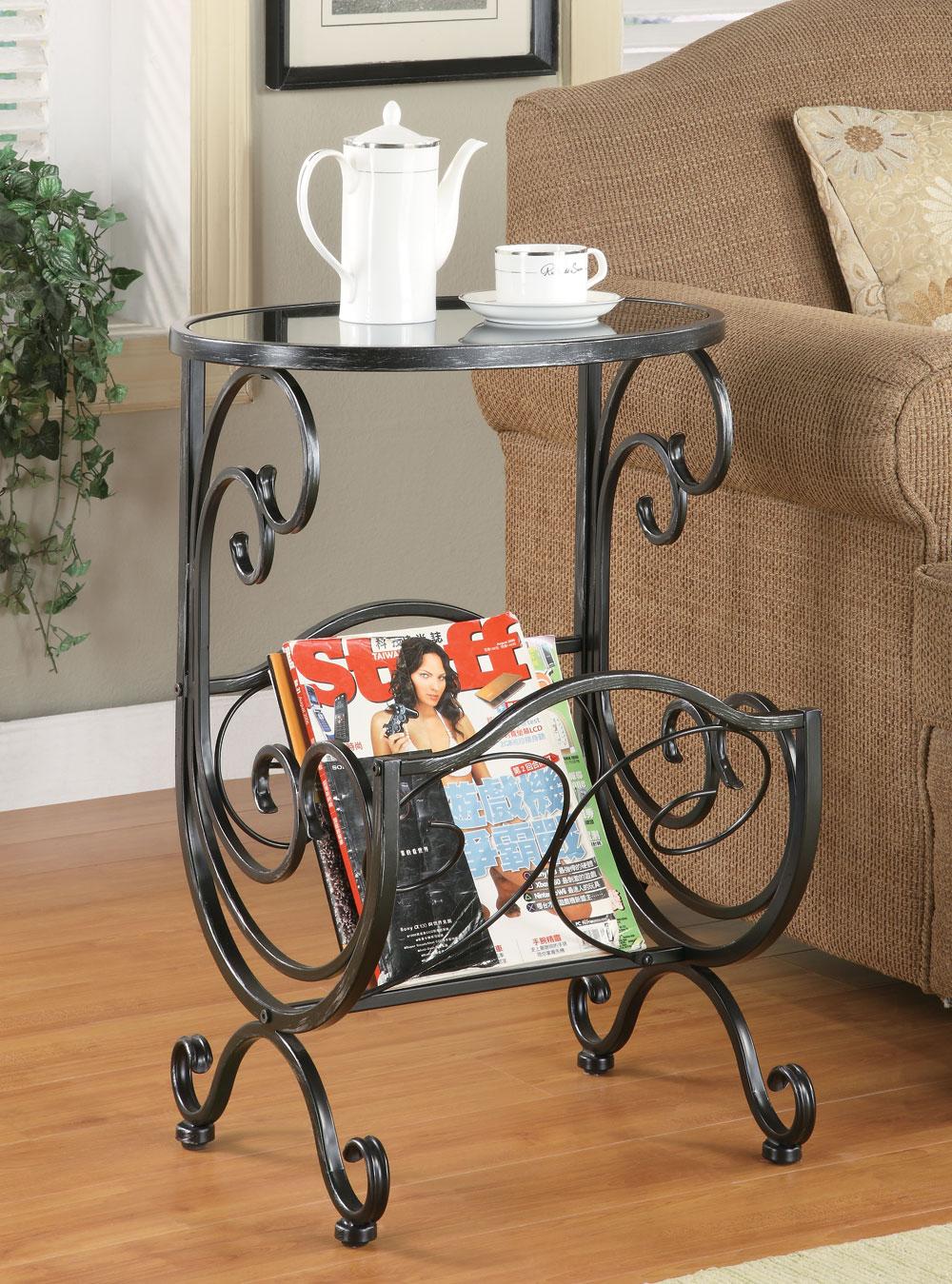 Signature Design by Ashley Enderton White Wash and Pewter Accent Table