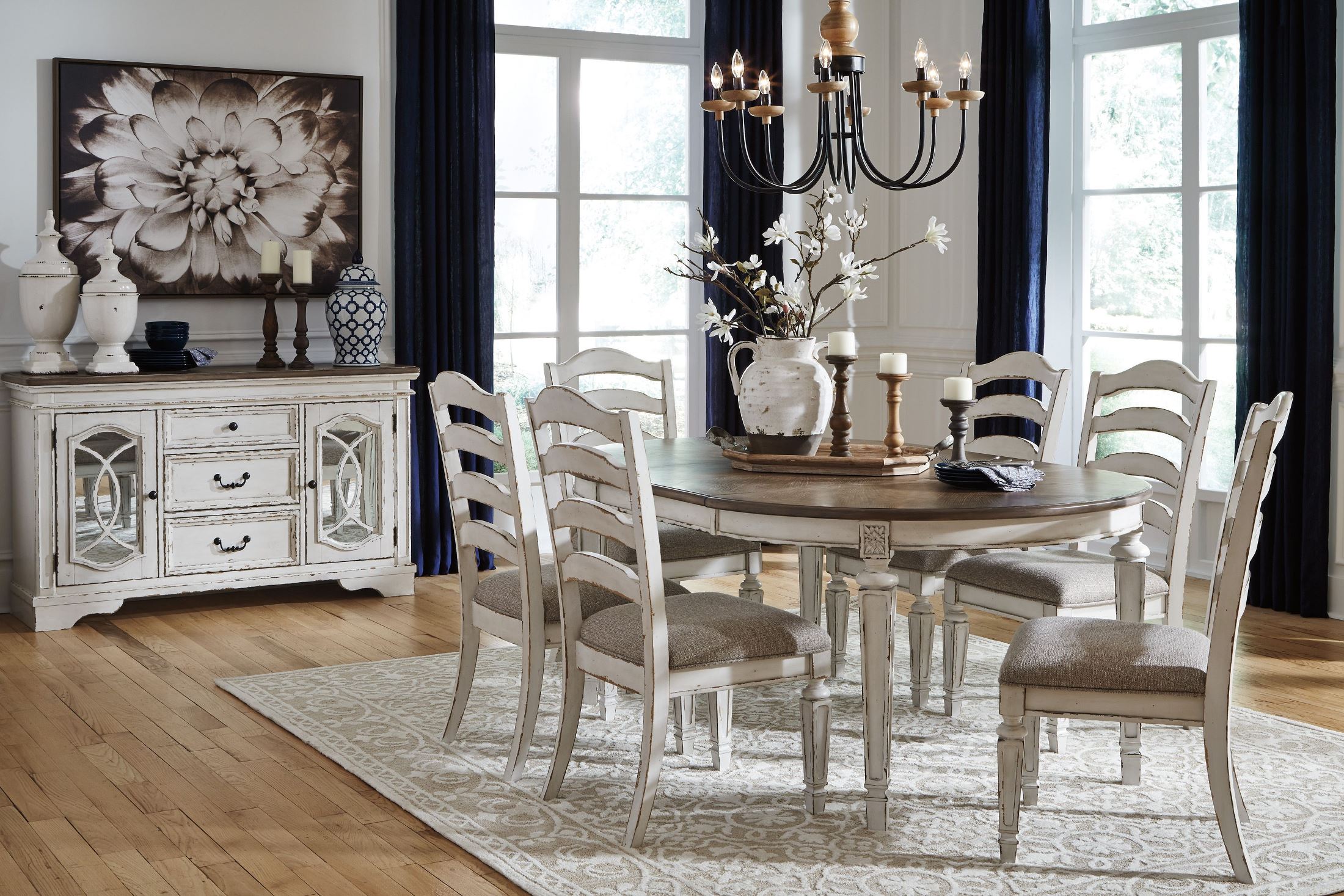 Unique Ashley Dining Room Furniture for Large Space