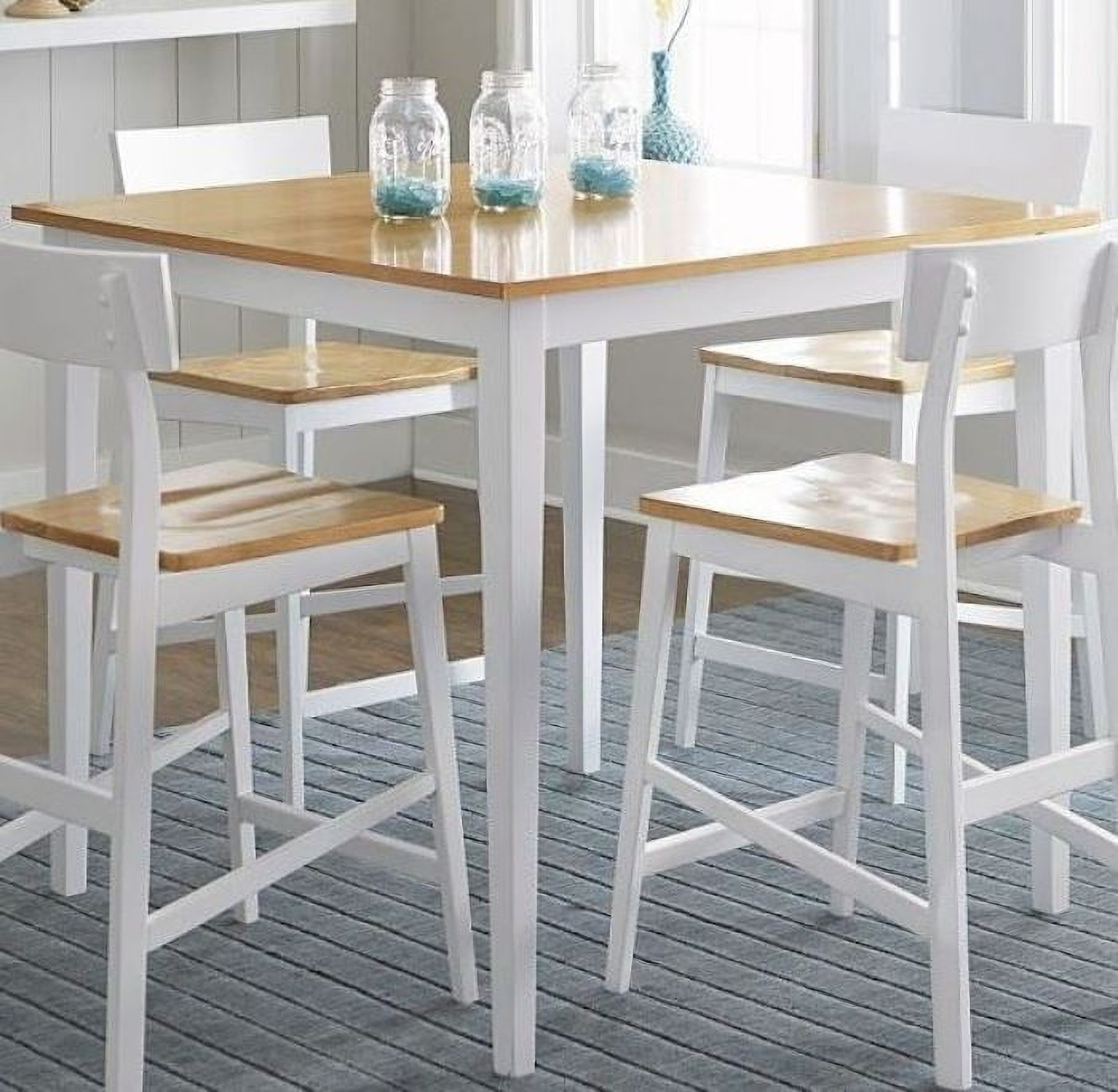 Oak and white dining table set store