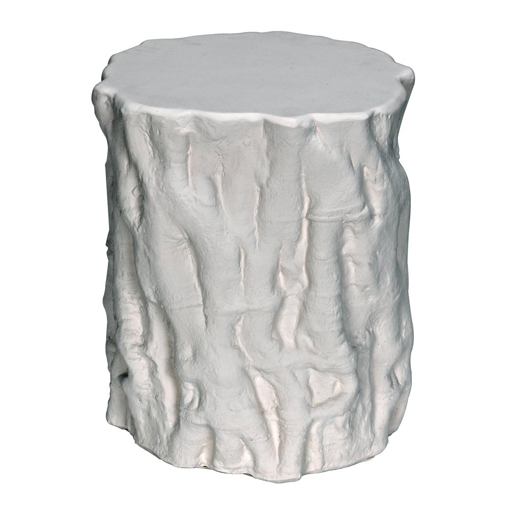 Damono Fiber Cement Side Table In White by Noir | 1StopBedrooms