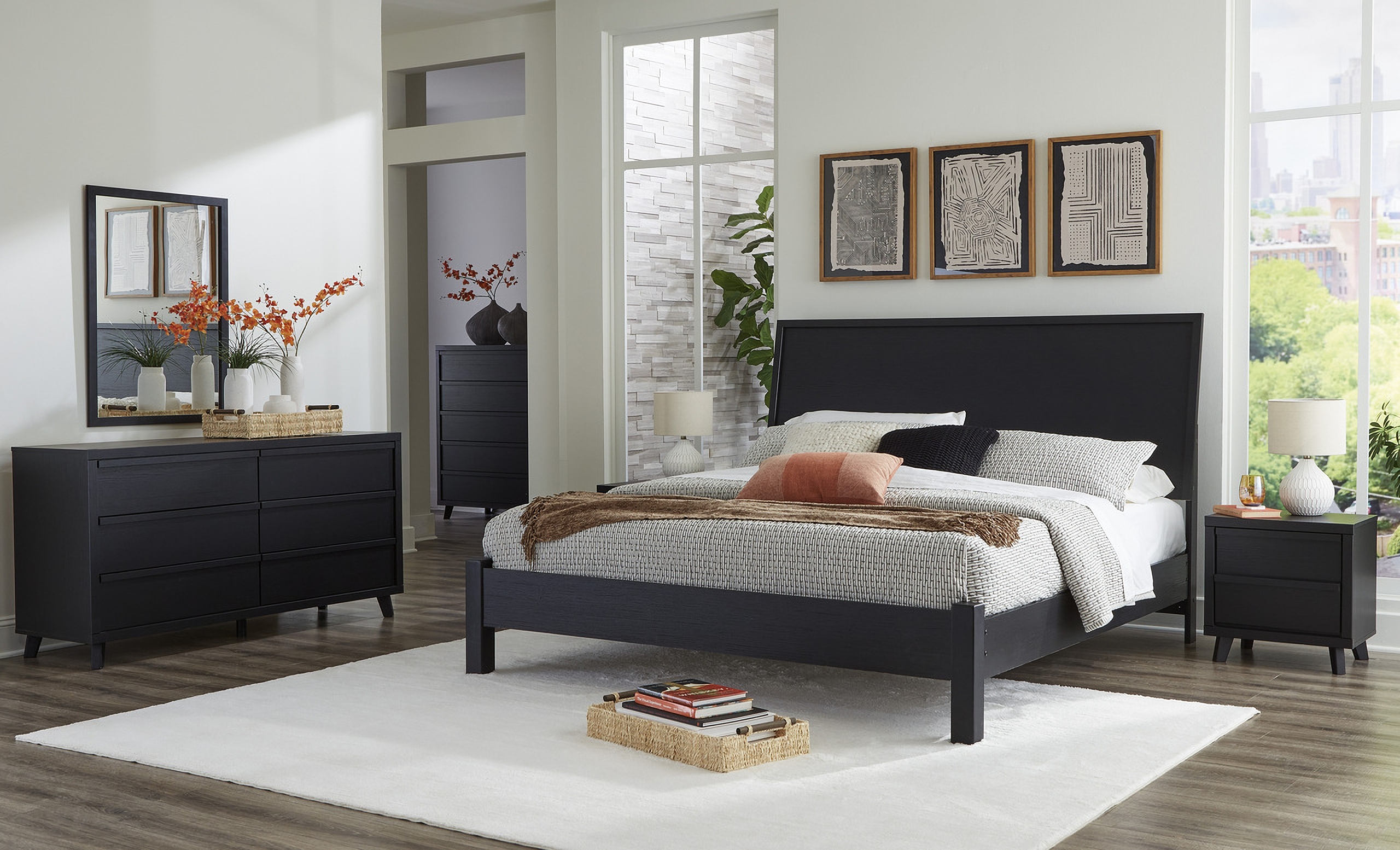 Danziar Platform Bedroom Set In Black by Ashley Furniture | 1StopBedrooms