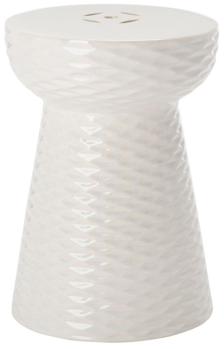 Daphne Cream Garden Stool by Safavieh | 1StopBedrooms