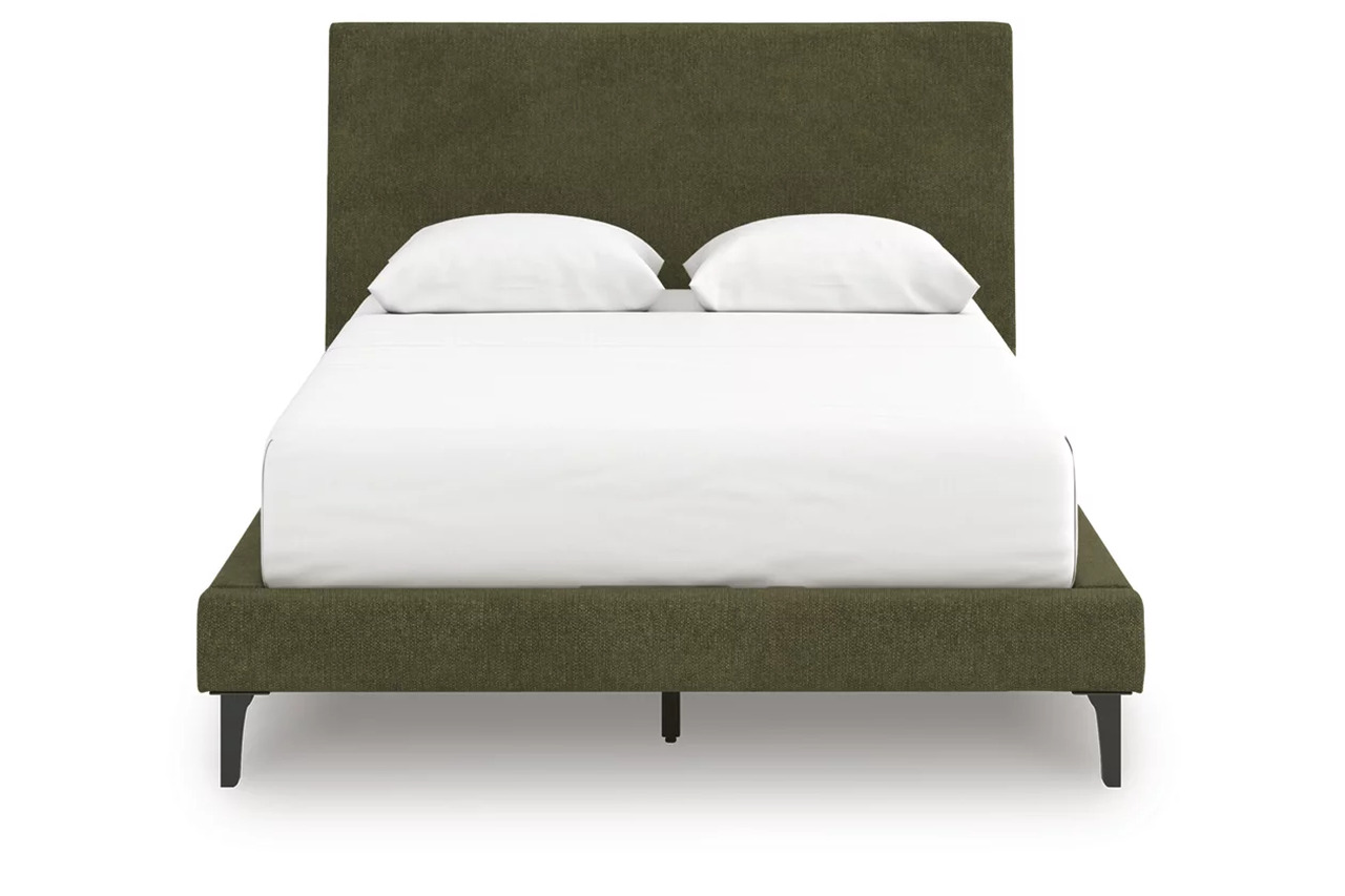 Darcalli Full Upholstered Bed with Roll Slats In Sage Green by Ashley ...