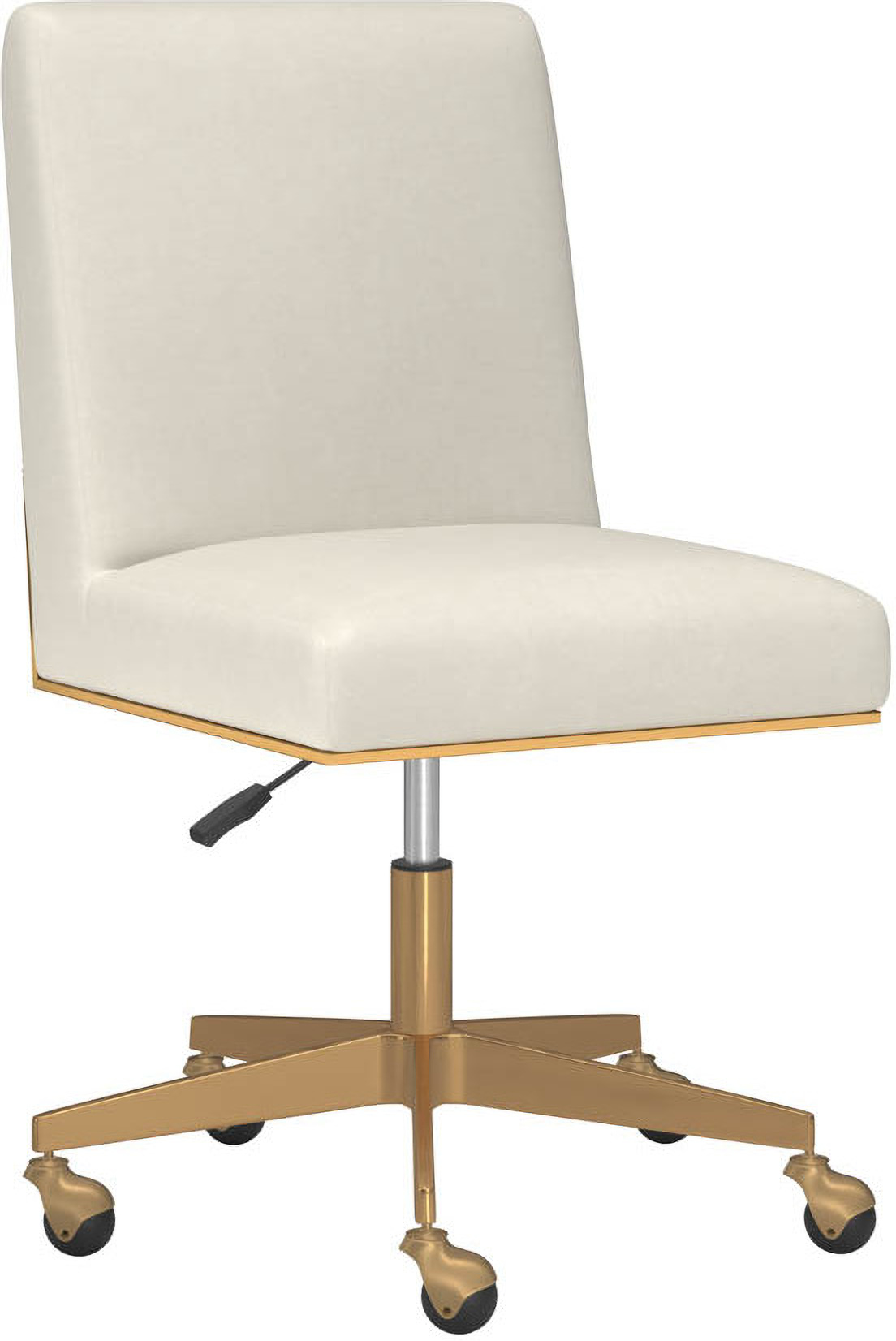 Sunpan Dean Office Chair Brushed Brass Meg Ivory