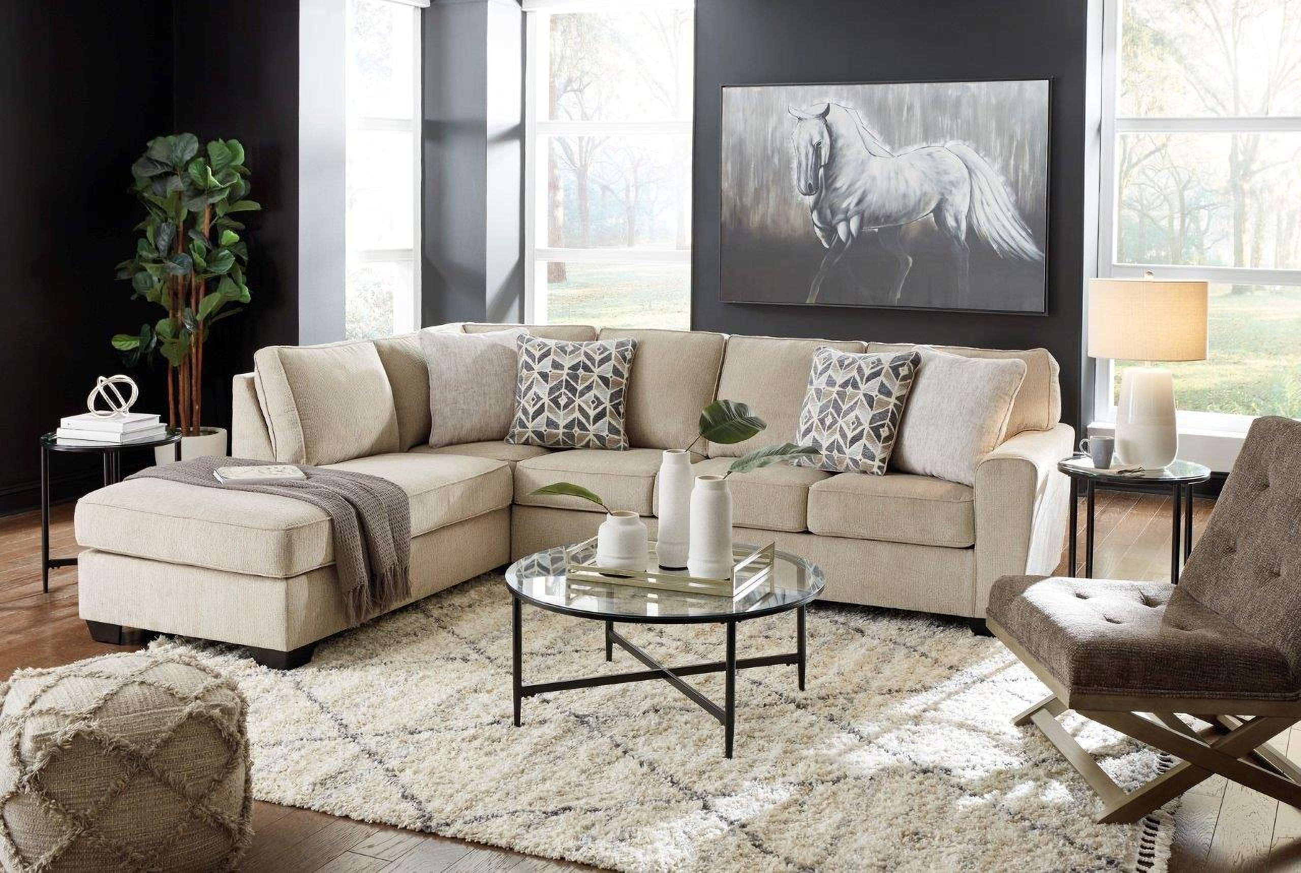 Ashley cream outlet sectional