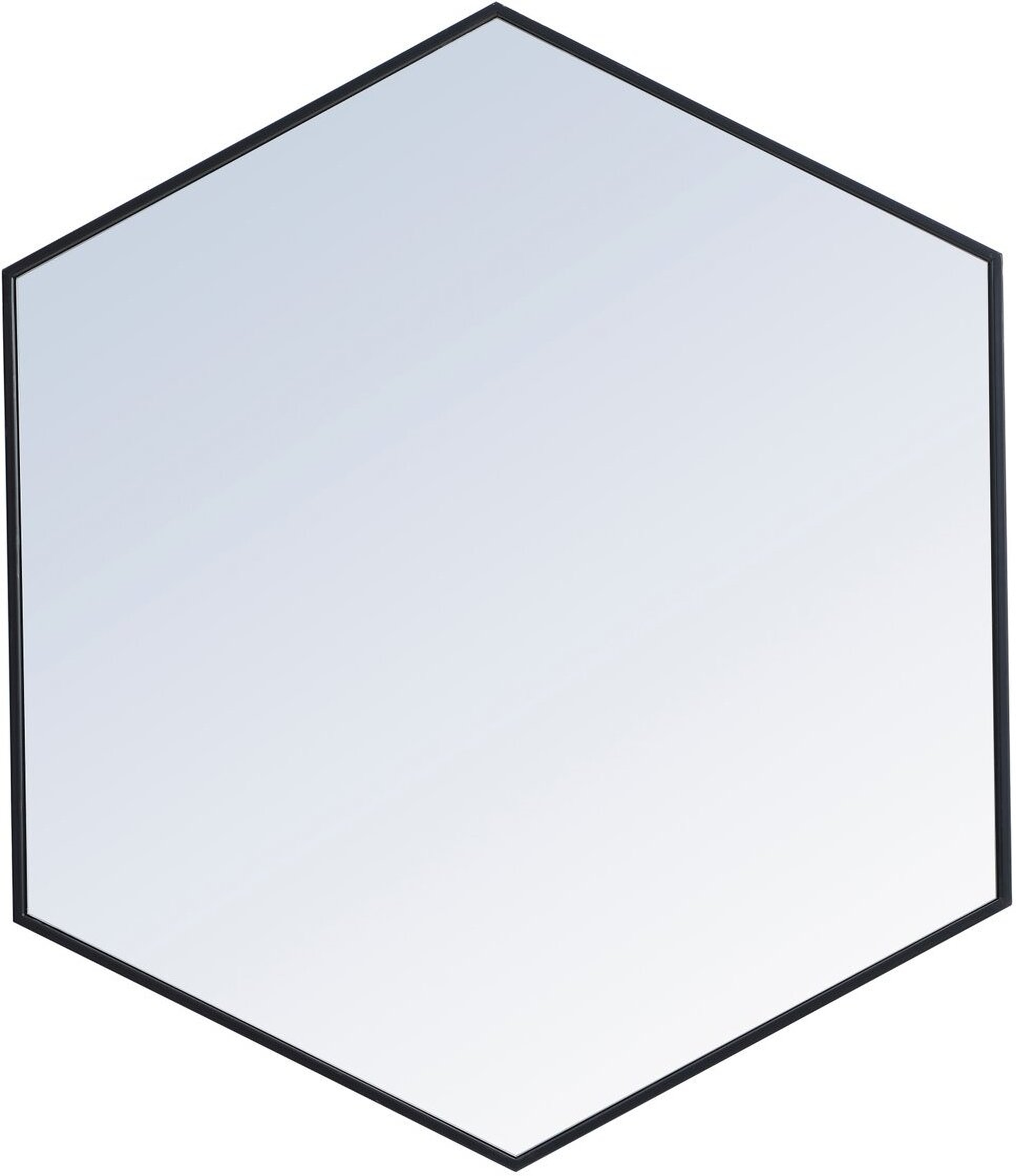 Decker Black Hexogon Mirror MR4541BK by Elegant Lighting