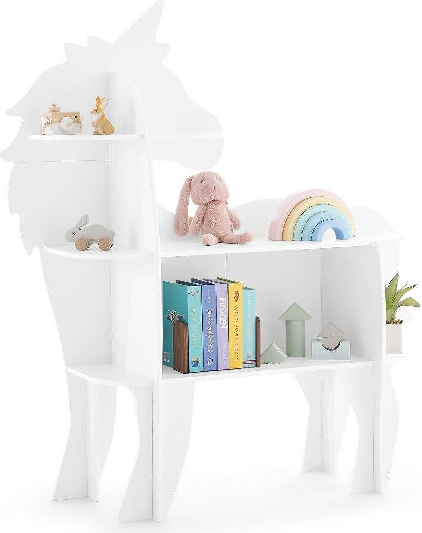 Delta Children Unicorn Bookcase With Greenguard Gold Certified In White