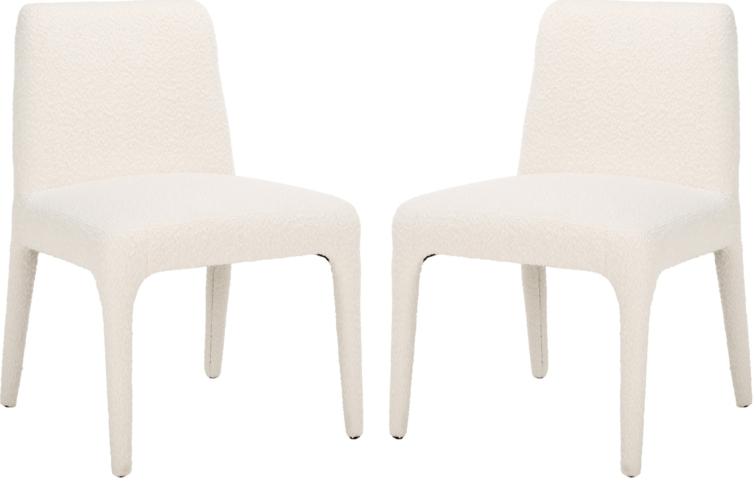 Derrick Boucle Dining Chair Set of 2 In Ivory by Safavieh Couture | 1StopBedrooms