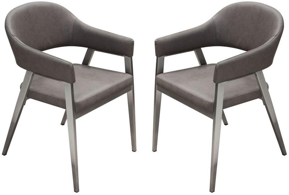 Grey pu dining outlet chairs