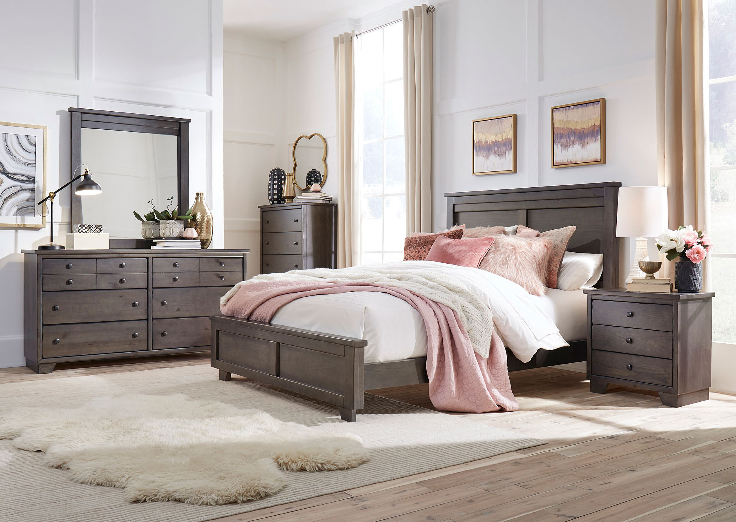 Diego Storm Gray Panel Bedroom Set | 1StopBedrooms