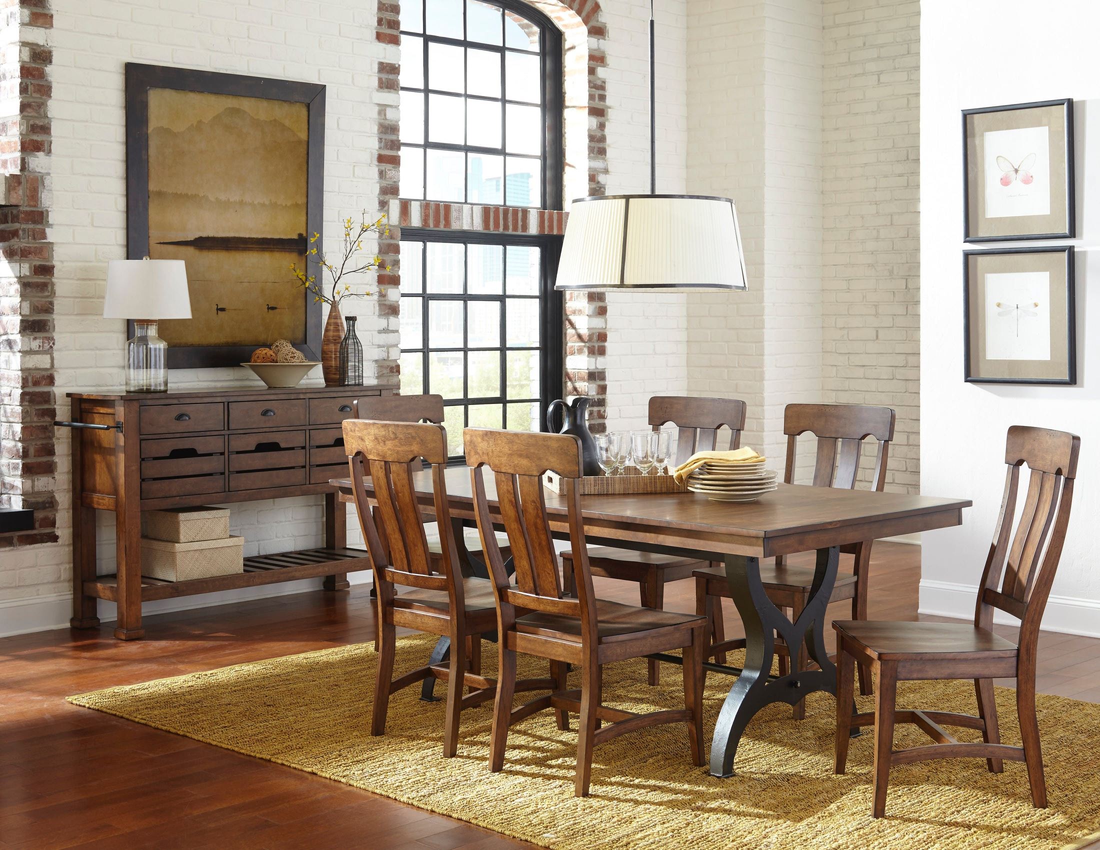 District Rustic Extendable Dining Room Set - 1StopBedrooms