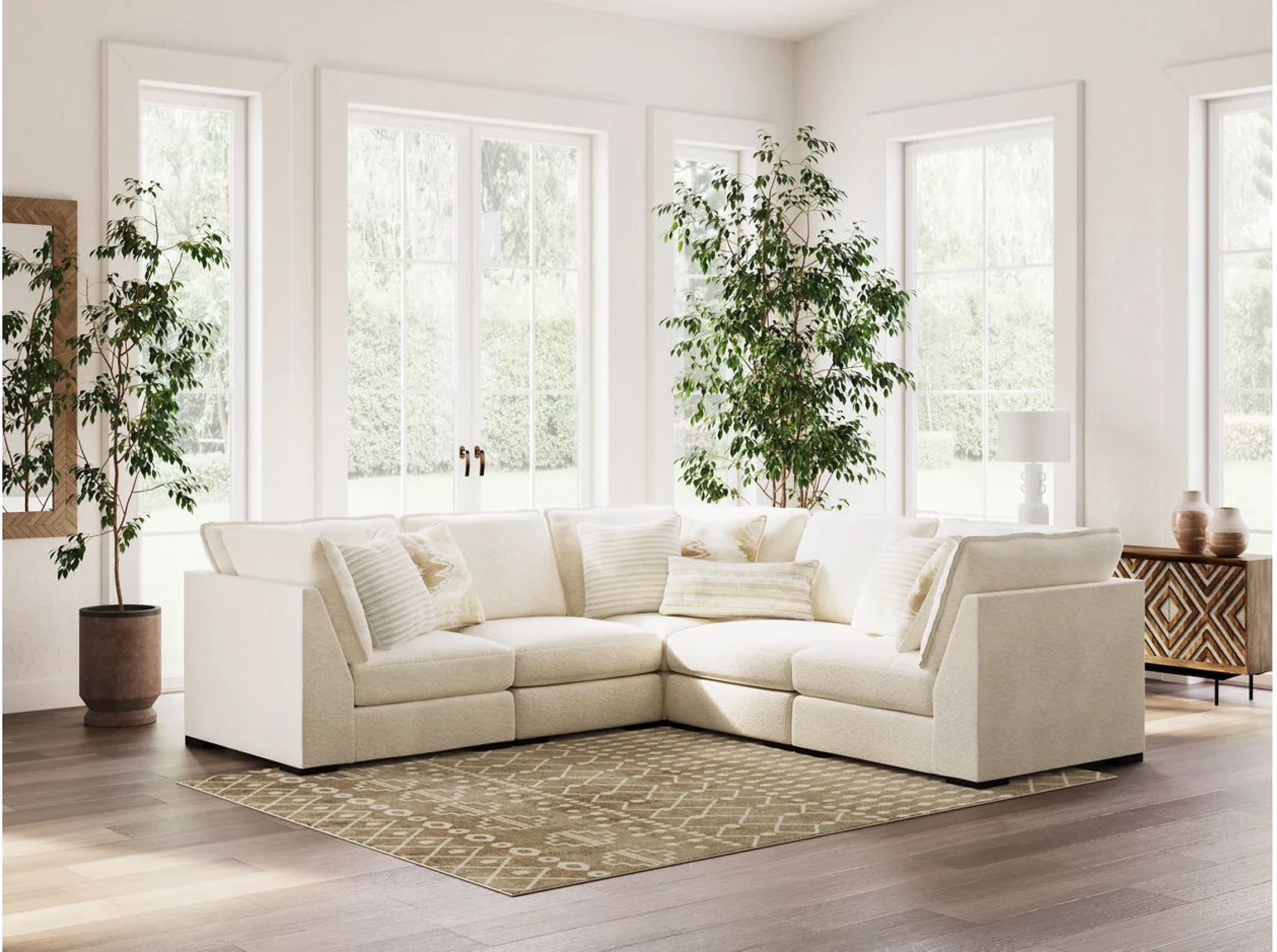 Donelson Creek 5-Piece Sectional In Vanilla by Ashley Furniture