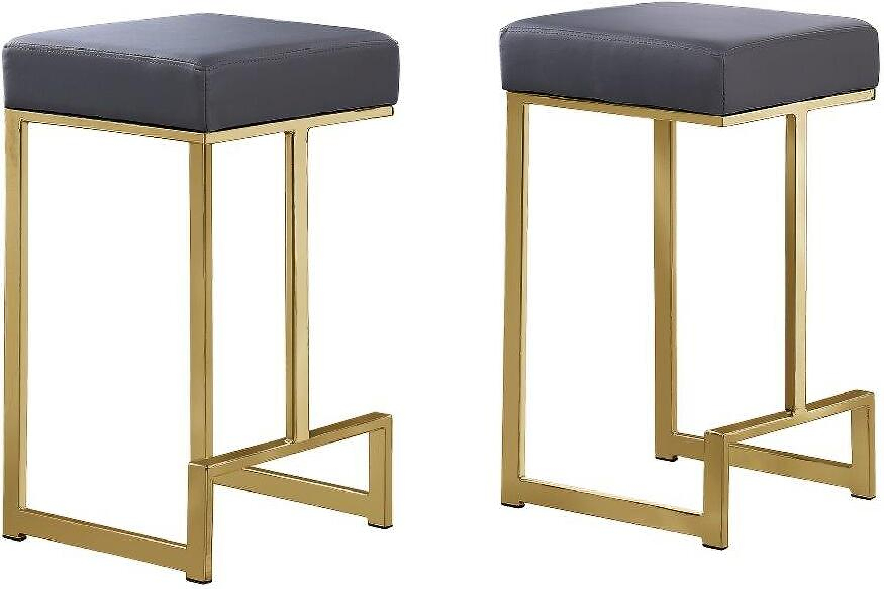 Dorrington Faux Leather Backless Counter Height Stool Set of In