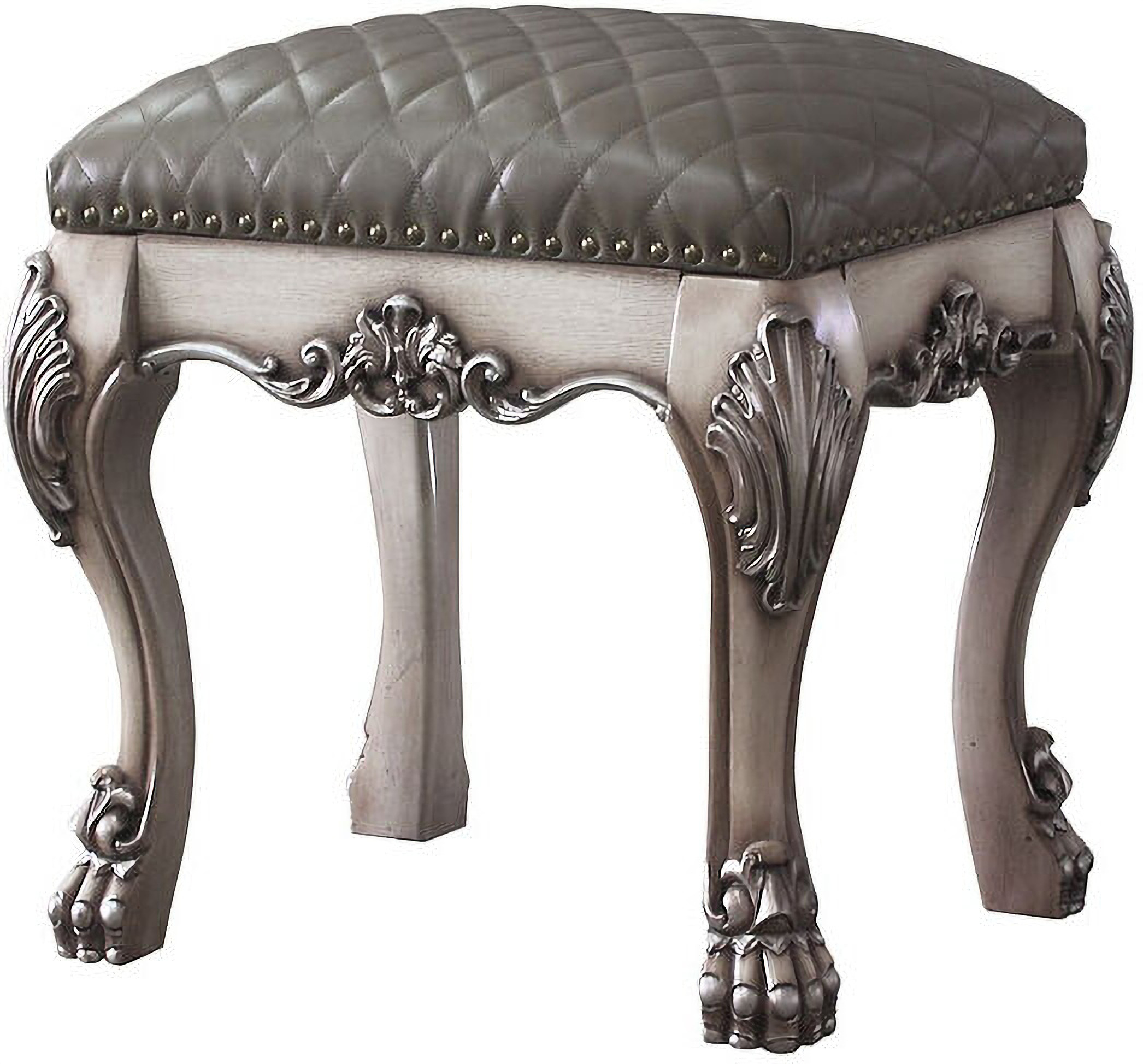 Dresden Vanity Stool (Vintage Bone White) by ACME | 1StopBedrooms