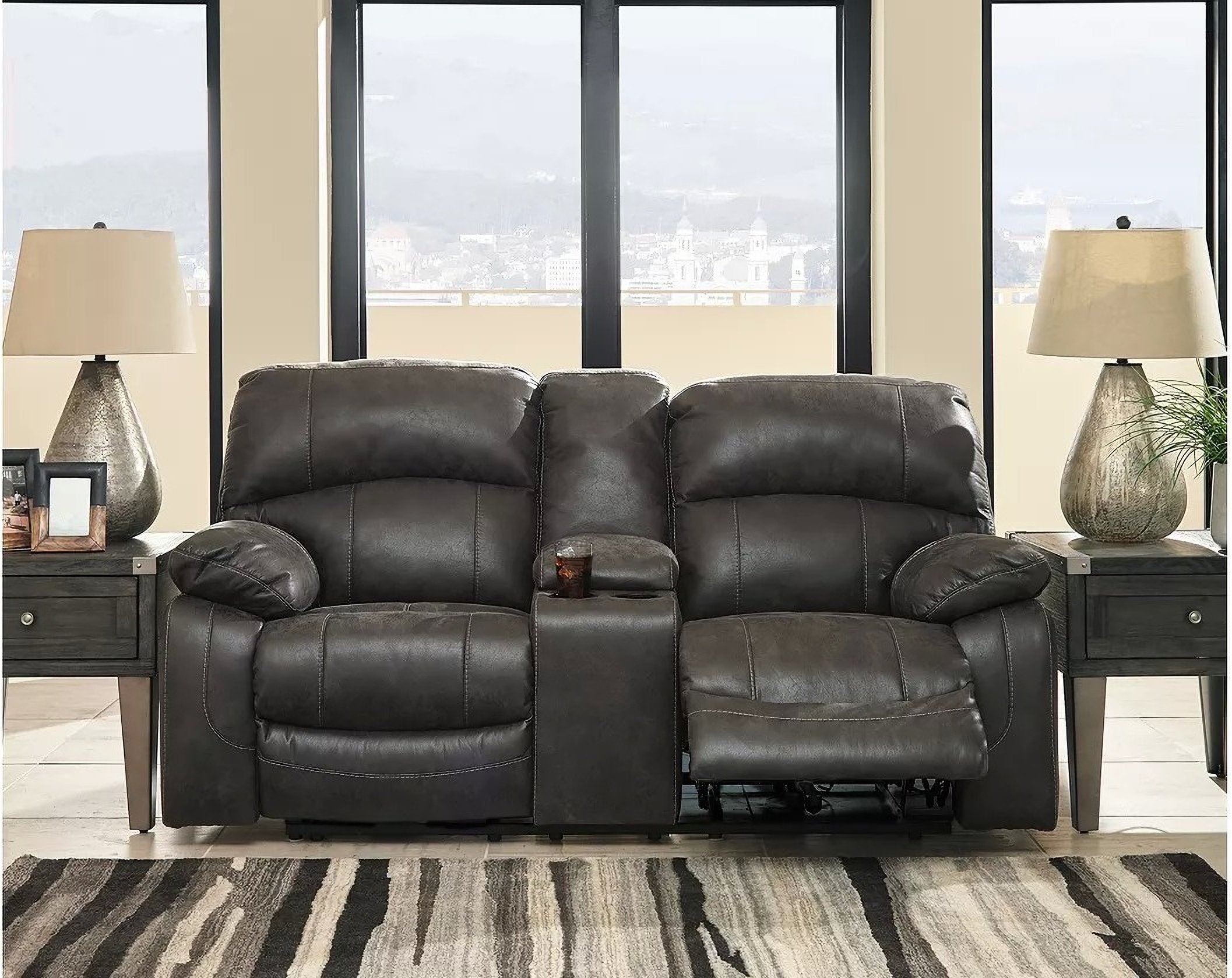 Dunwell driftwood power reclining deals living room set