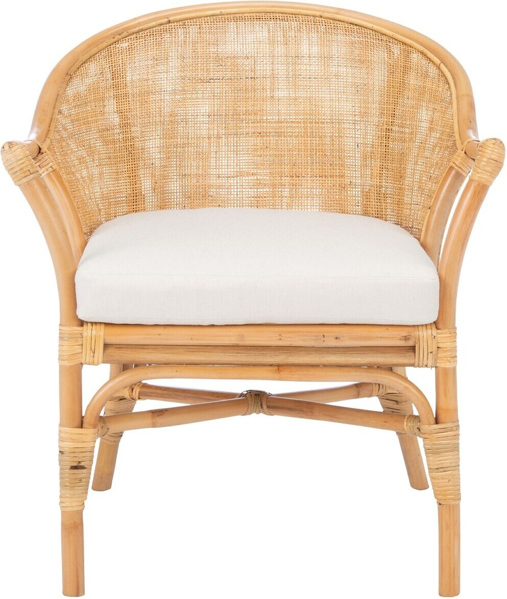 White rattan accent online chair