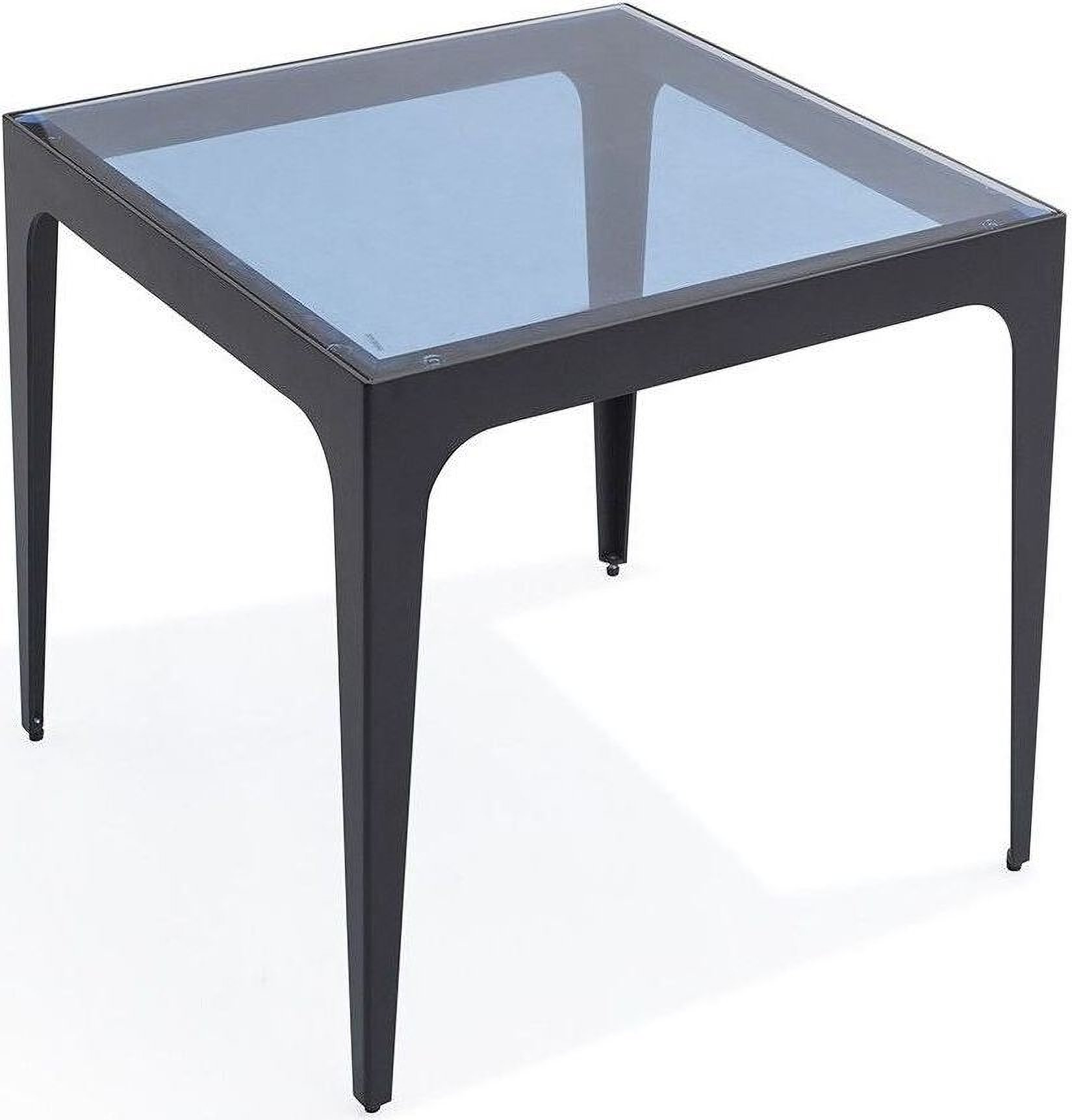 Dynasty Ocean Blue Glass Top End Table by Bellini Modern Living