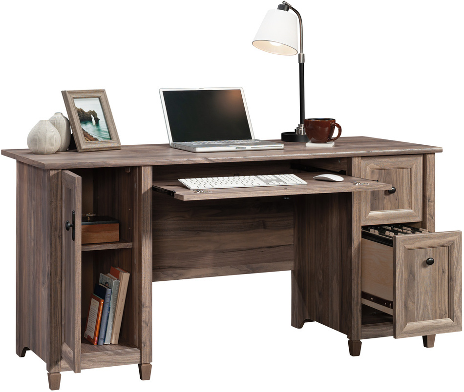 Baxton Studio Ezra Storage Computer Desk with Shelves