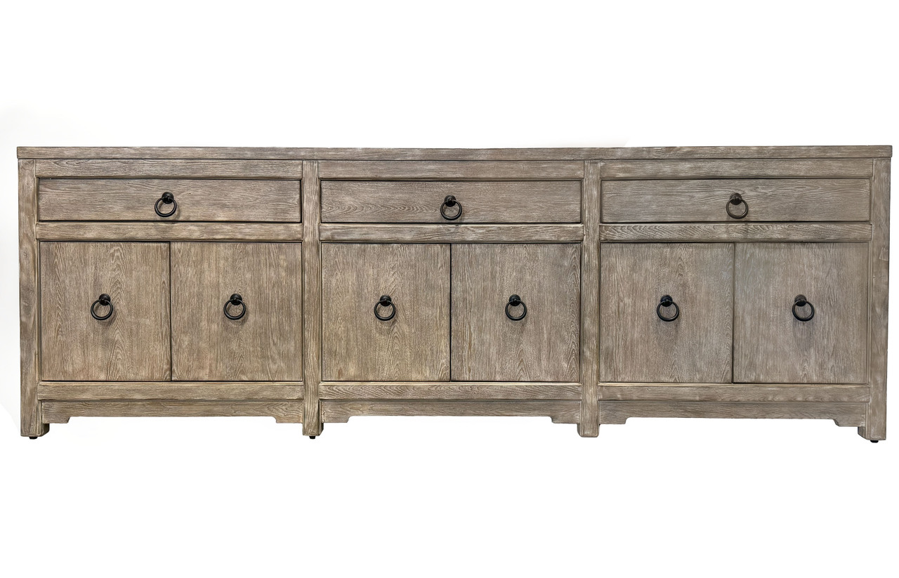 Edinburg 90 Inch Console In Driftwood by Parker House | 1StopBedrooms