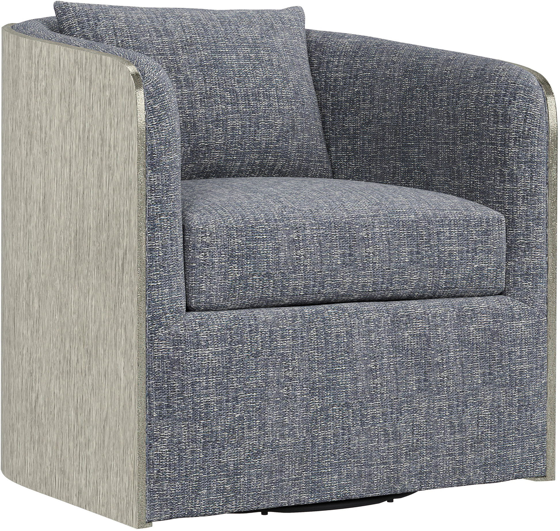 Eliot Chenille Fabric Swivel Chair In Grey by Bernhardt | 1StopBedrooms