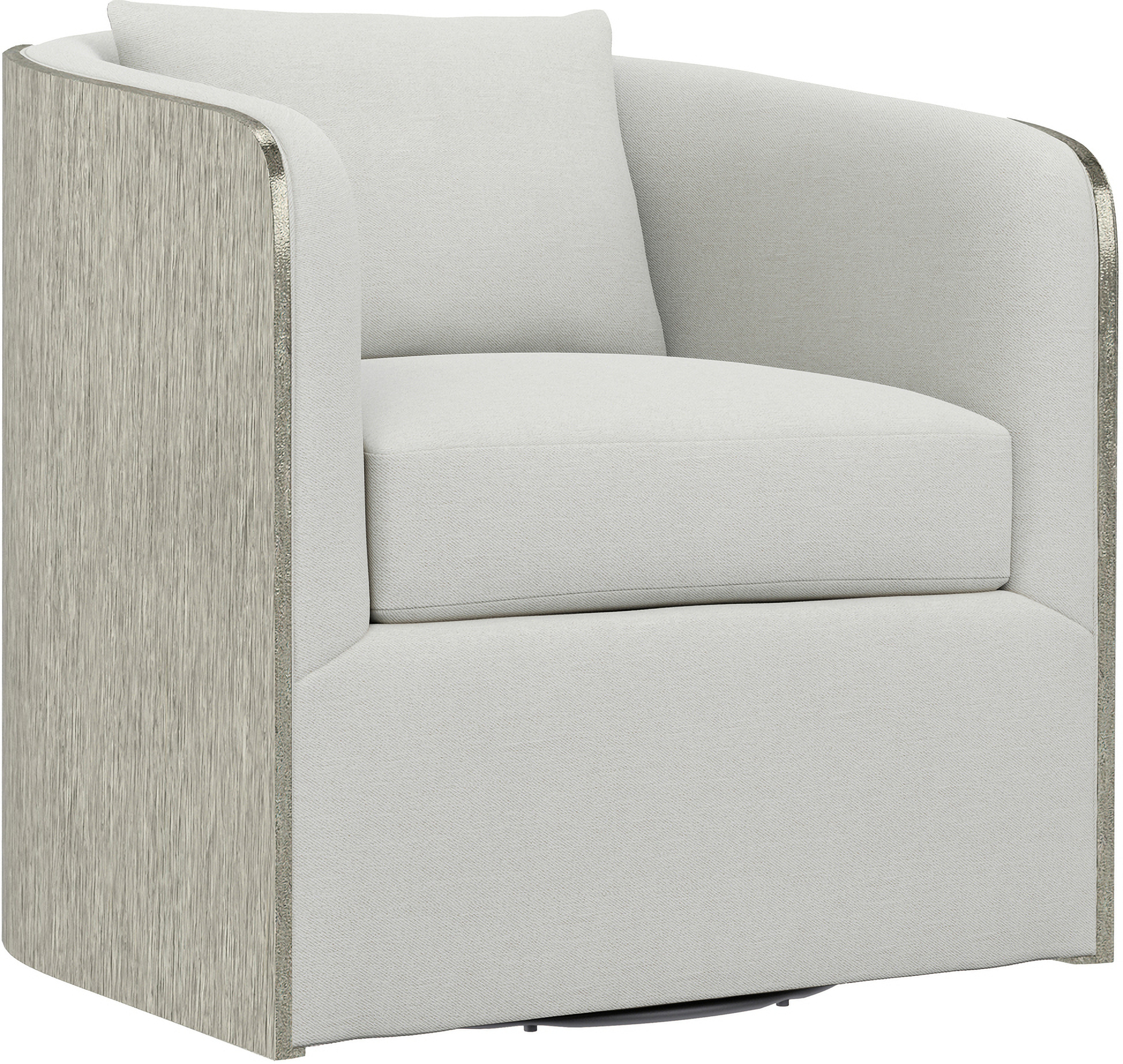 Eliot Fabric Swivel Chair In Bone by Bernhardt | 1StopBedrooms