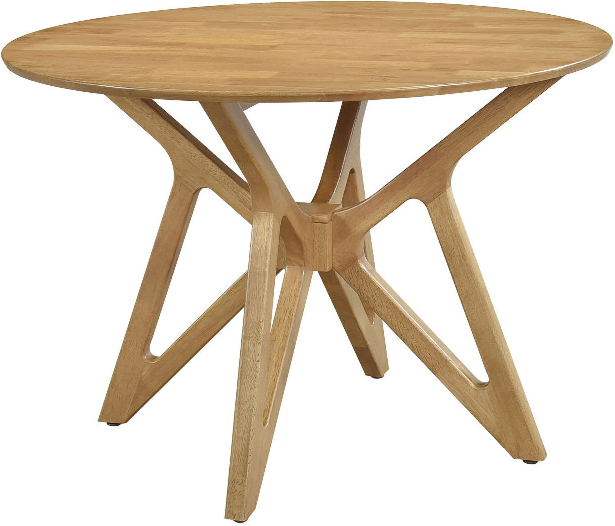 Elowen Round Solid Wood Dining Table Light Walnut by Coaster ...