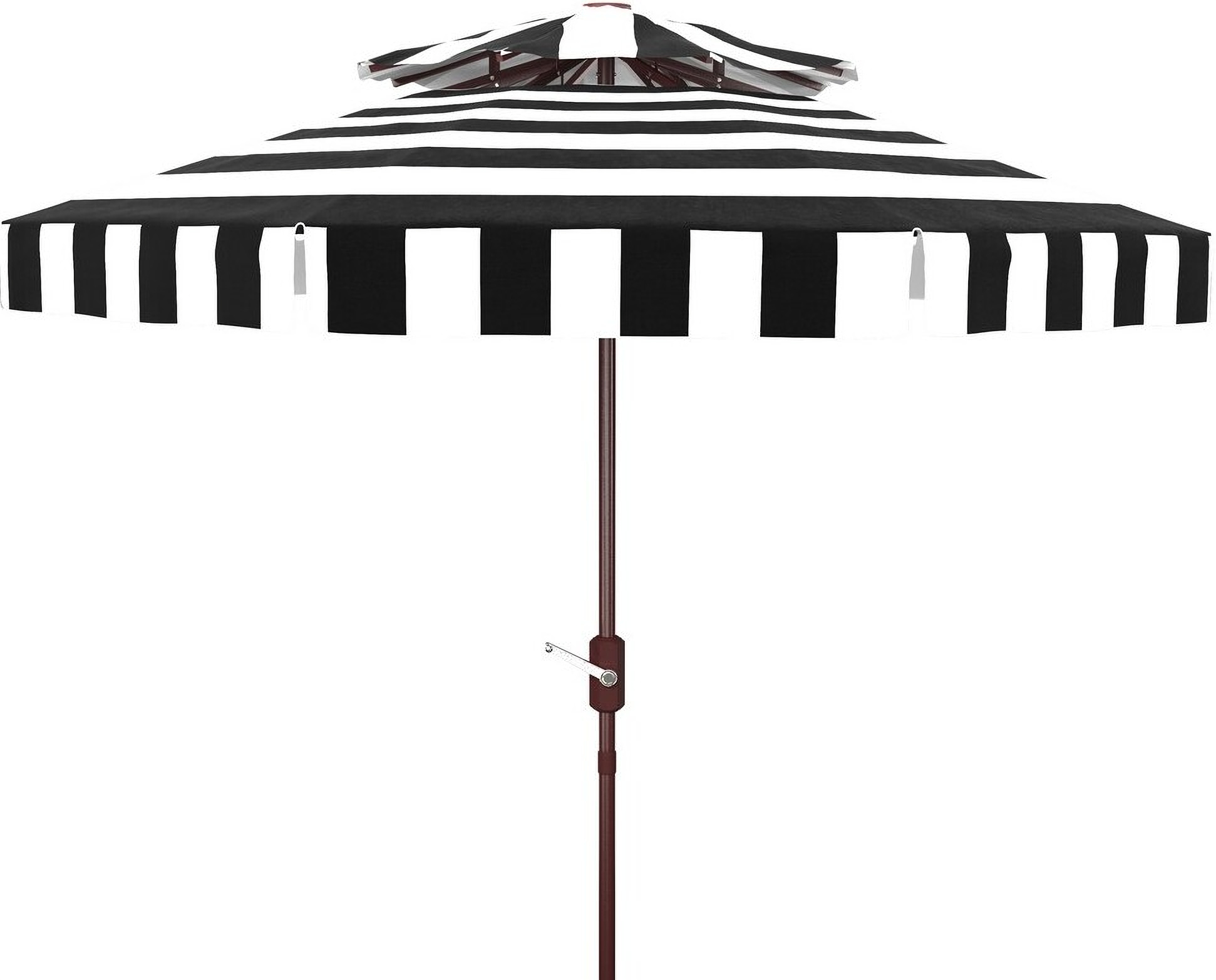 Safavieh Elsa Fashion Line Sonnenschirm – 9 Fuß (ca. 2,7 M), Marine/Weiß, Aluminium & Polyester