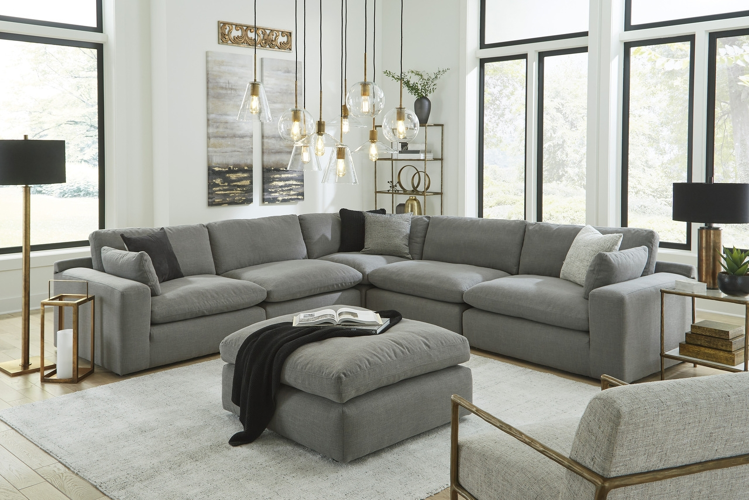 Signature Design by Ashley Elyza 5-Piece L-Shaped Sectional in