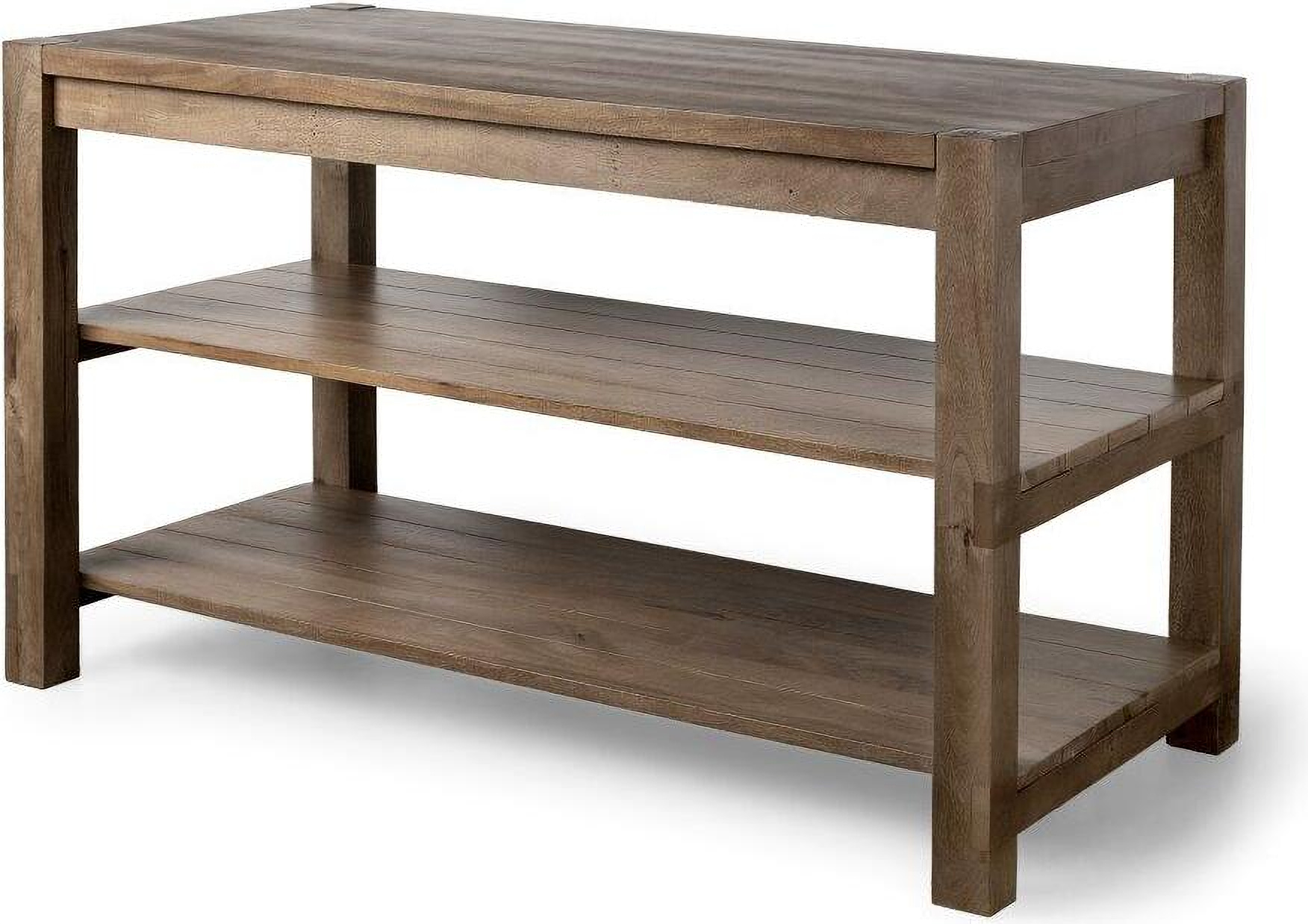 Brown Solid Wood Kitchen Island With Two Tier Smooth Counter Top Brown Solid Wood Kitchen Island With Two Tier Smooth Counter Top