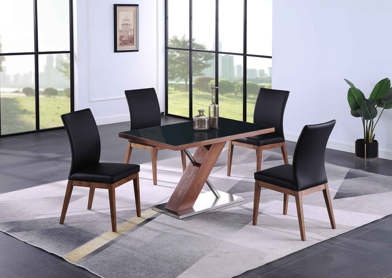 Glass Dining Room Tables Sets Brown