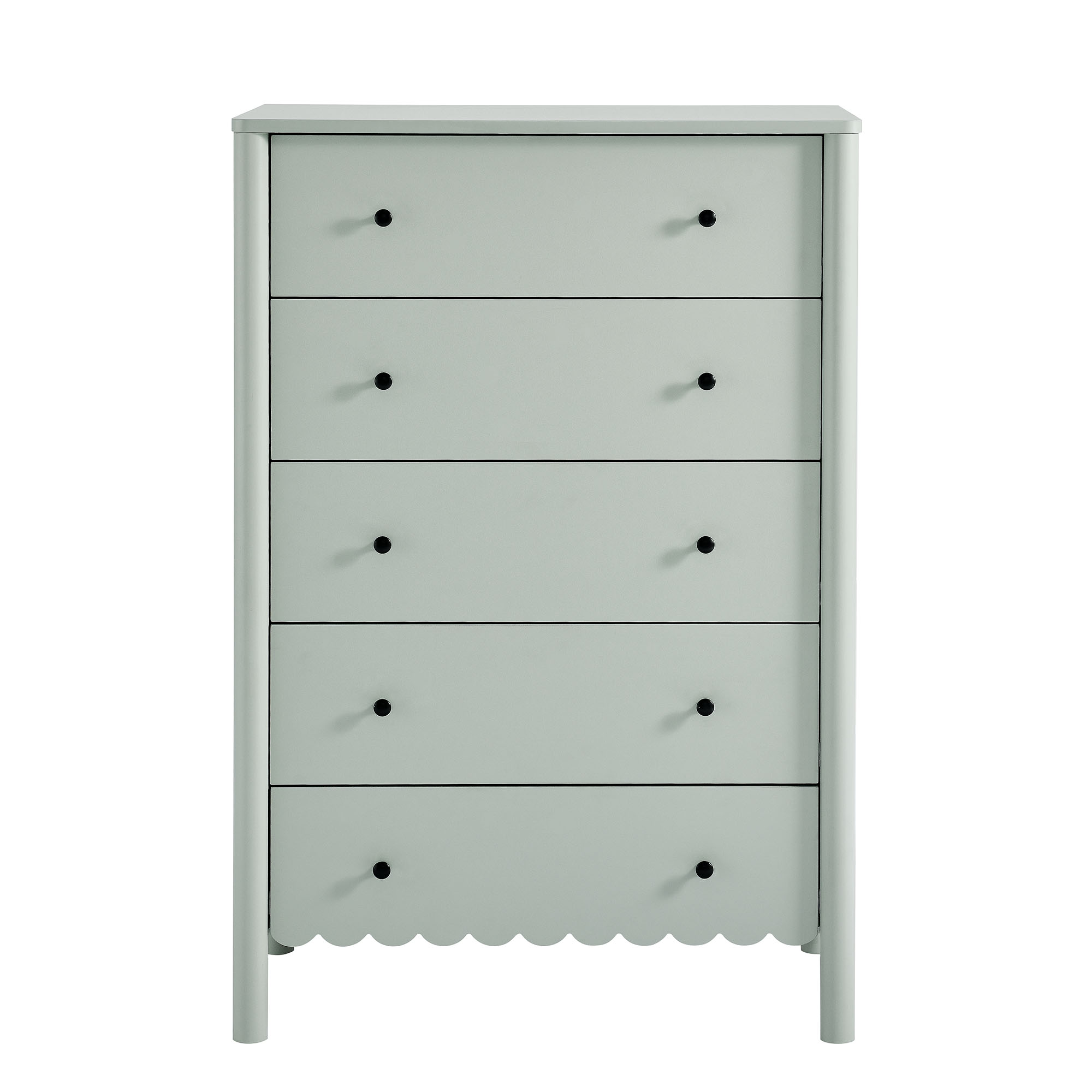 Emmeline Scalloped 5-Drawer Chest In Sage by Modway | 1StopBedrooms