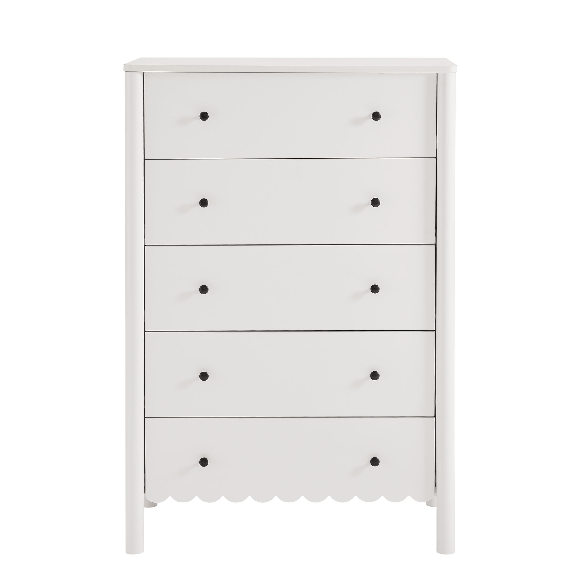 Emmeline Scalloped 5-Drawer Chest In White by Modway | 1StopBedrooms