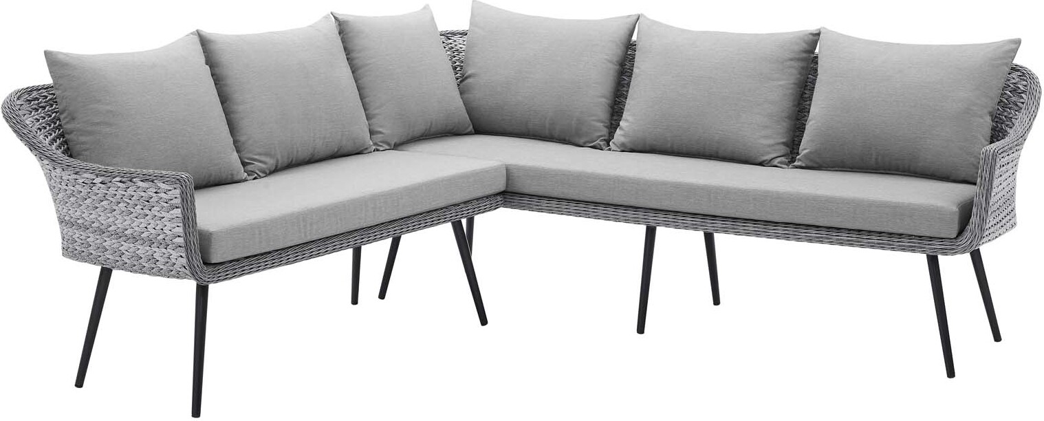 Endeavor Outdoor Patio Wicker Rattan Sectional Sofa