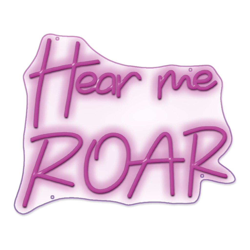 Enlightened Hear Me Roar Neon Sign In Purple by Classy Living ...