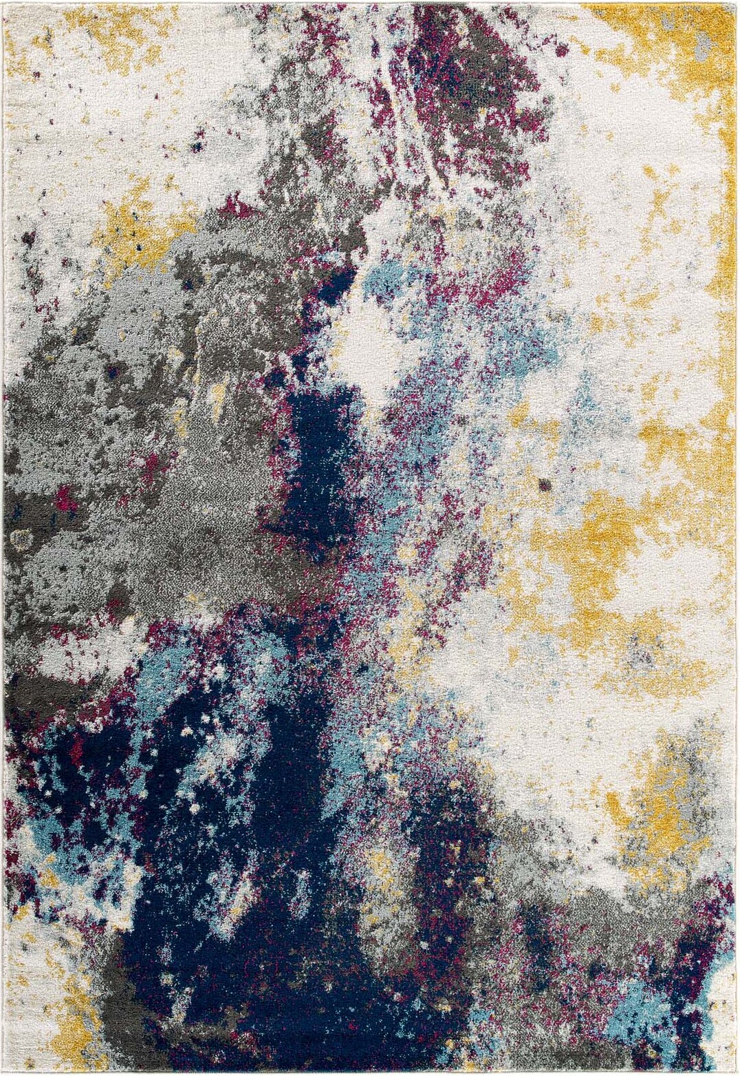 Entourage Yellow and Gray Adeline Contemporary Modern Abstract 8x10 ...