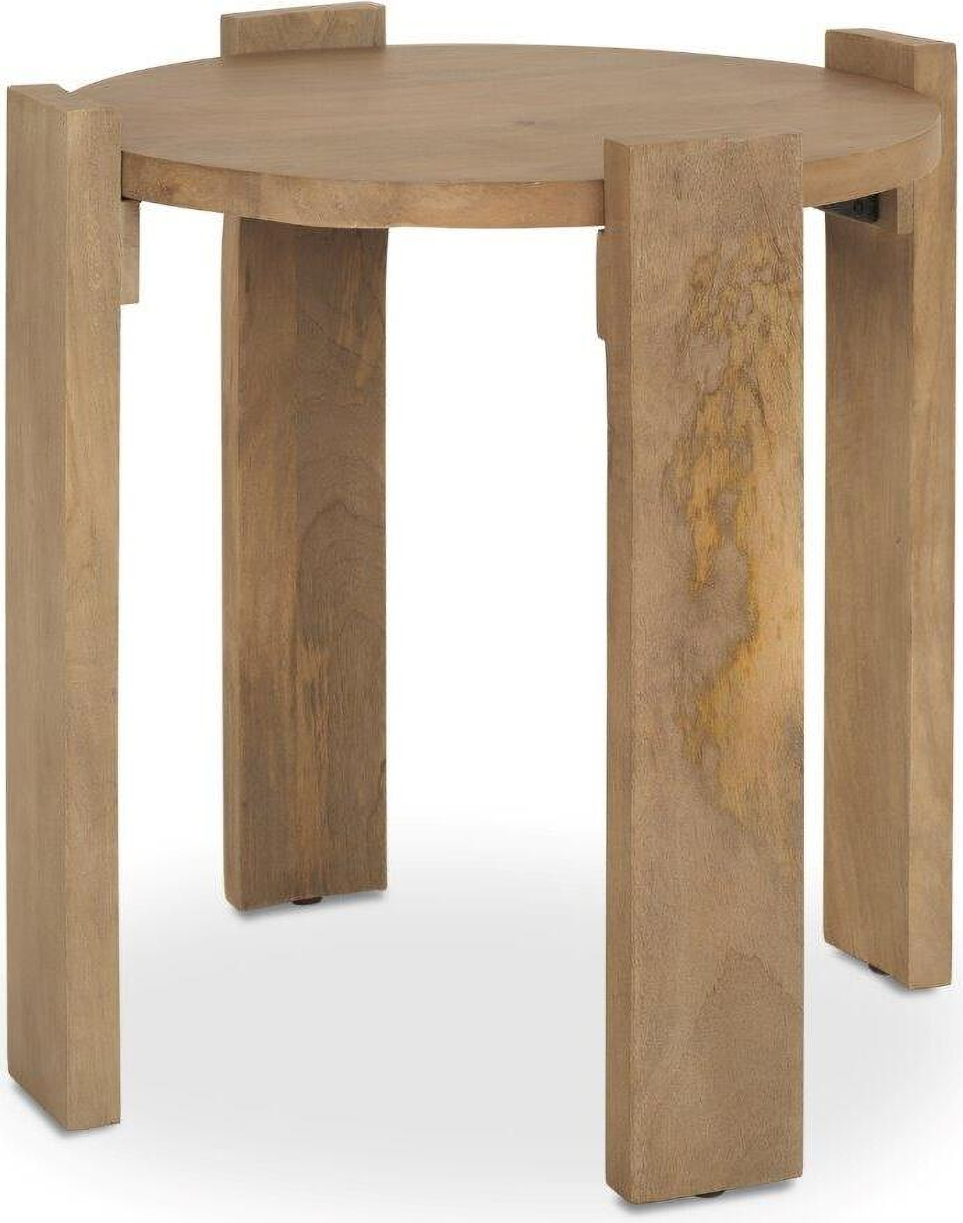 Brown Round Side Table