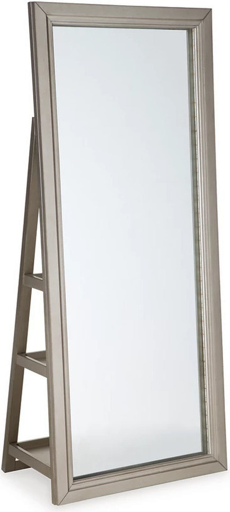 Evesen Floor Standing Mirror with Storage In Champagne by Ashley ...
