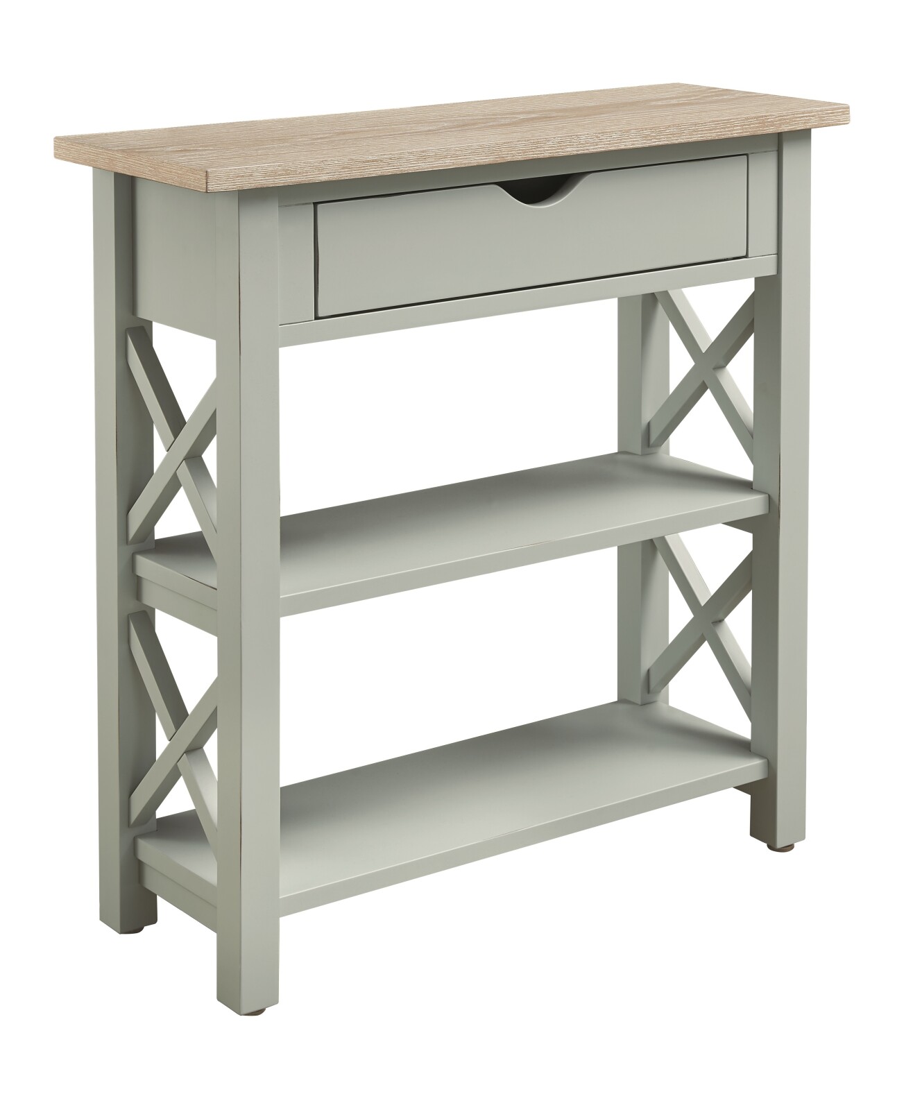 Expressions Small Wood Console Table In Cottage Blue and Acorn by Null ...