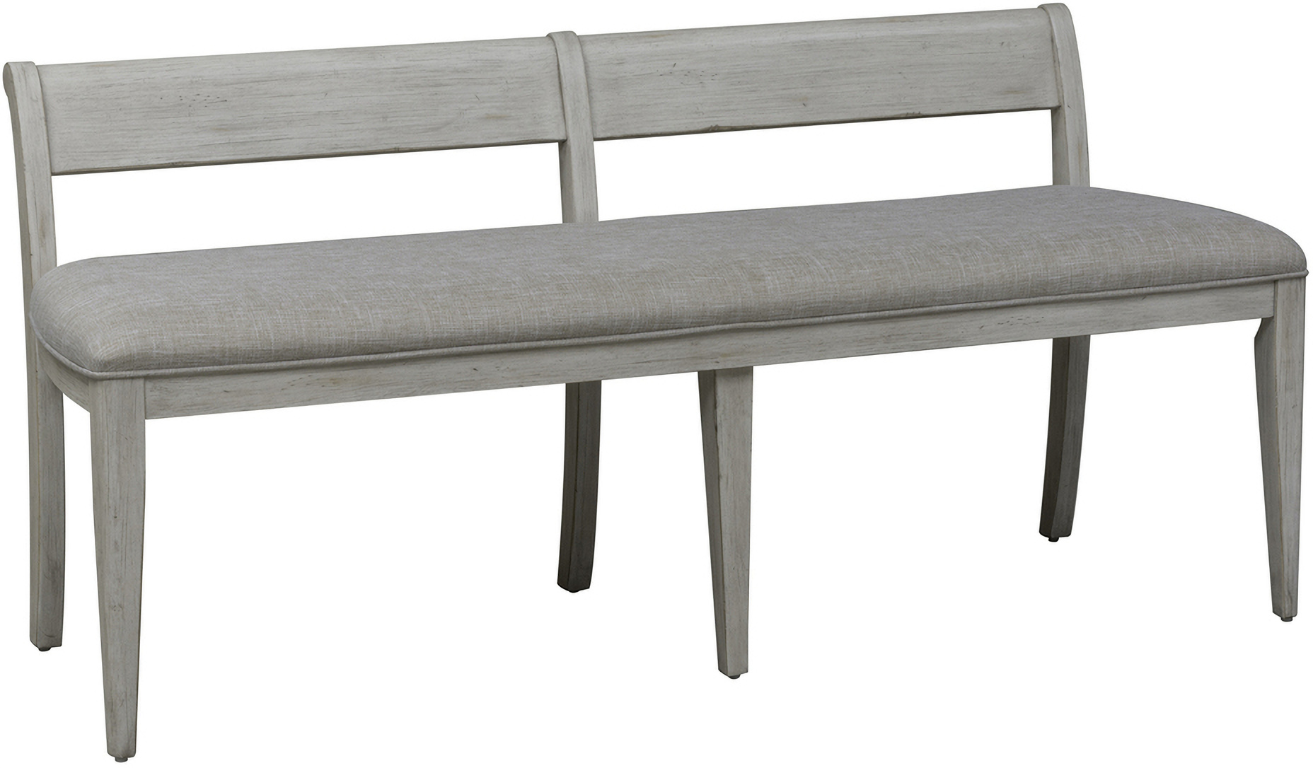 Farmhouse Reimagined Antique White Upholstered Bench by Liberty ...