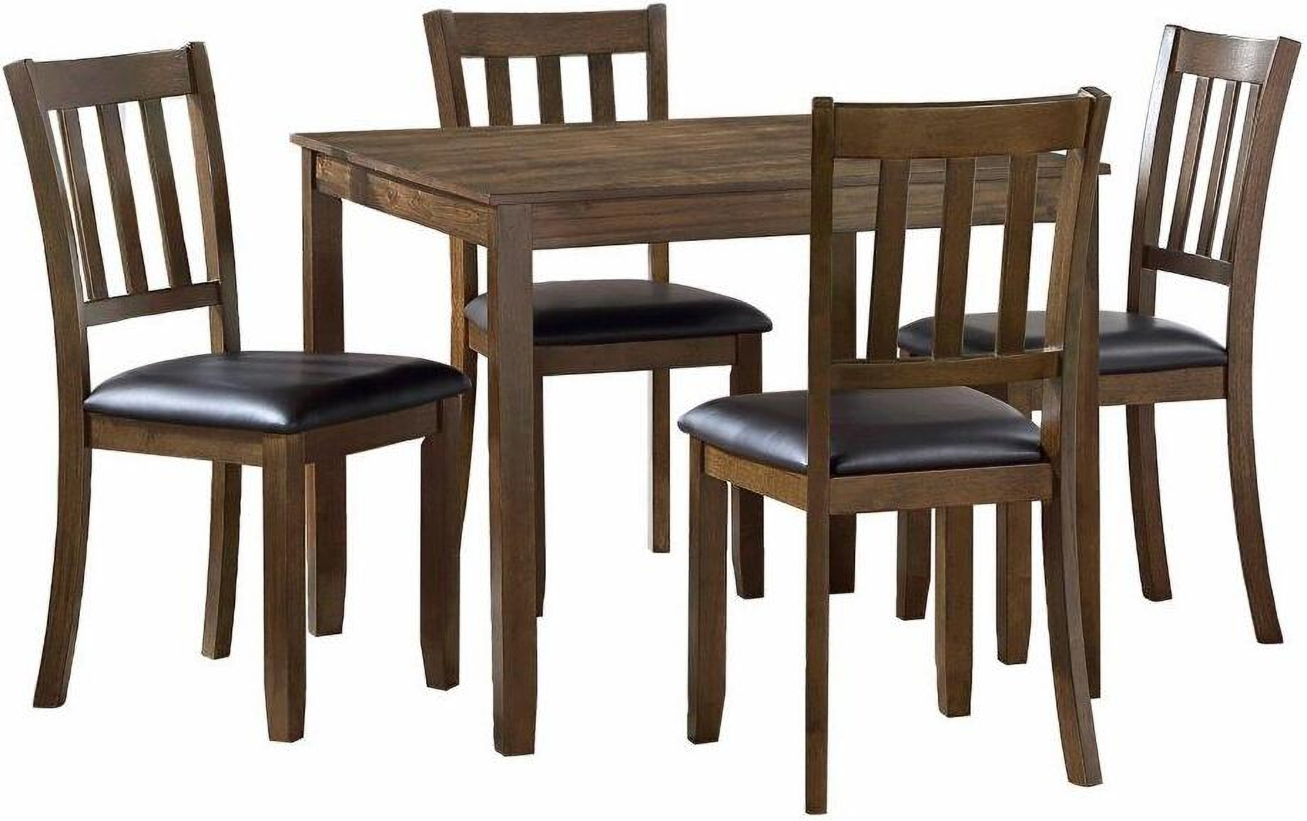 Faust Charcoal Brown 5 Piece Dinette Set