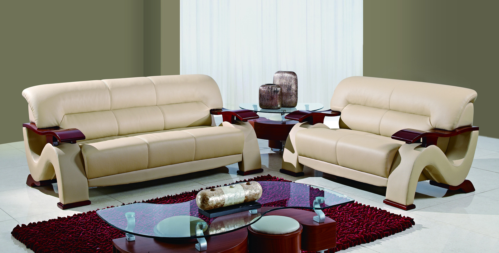 Global Furniture USA Global Furniture U2033 2-Piece Leather/Match