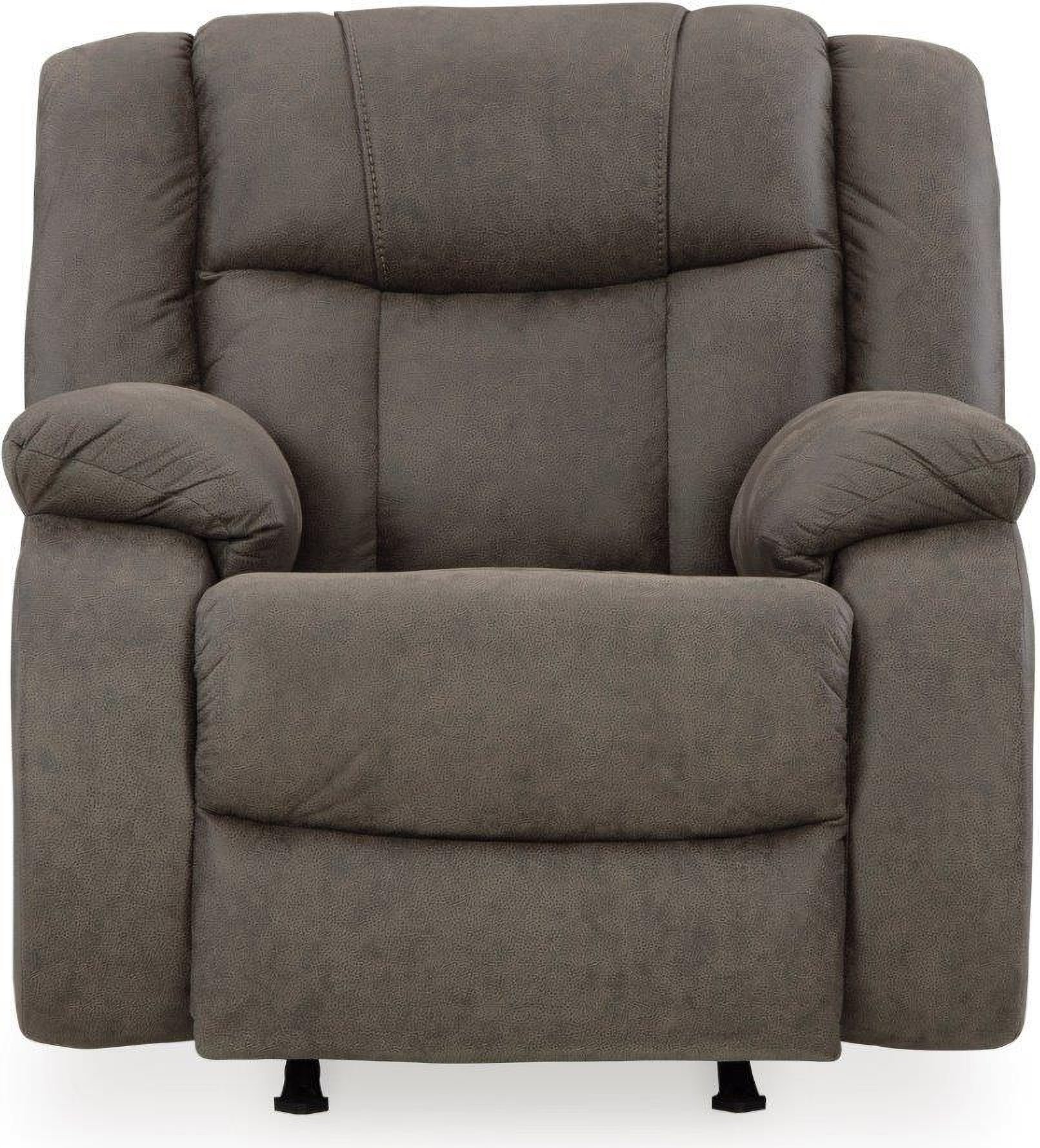 First Base Rocker Recliner In Gunmetal by Ashley Furniture