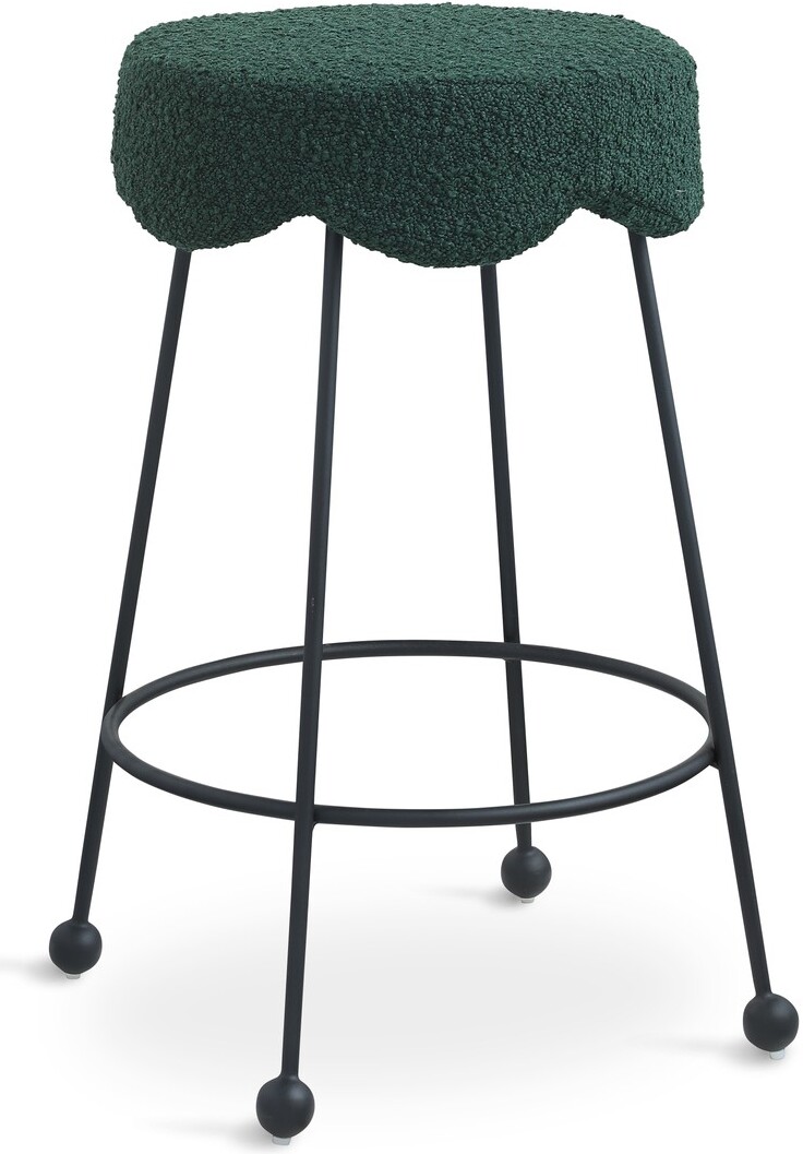 Fleur Fabric Counter Stool In Green by Meridian | 1StopBedrooms