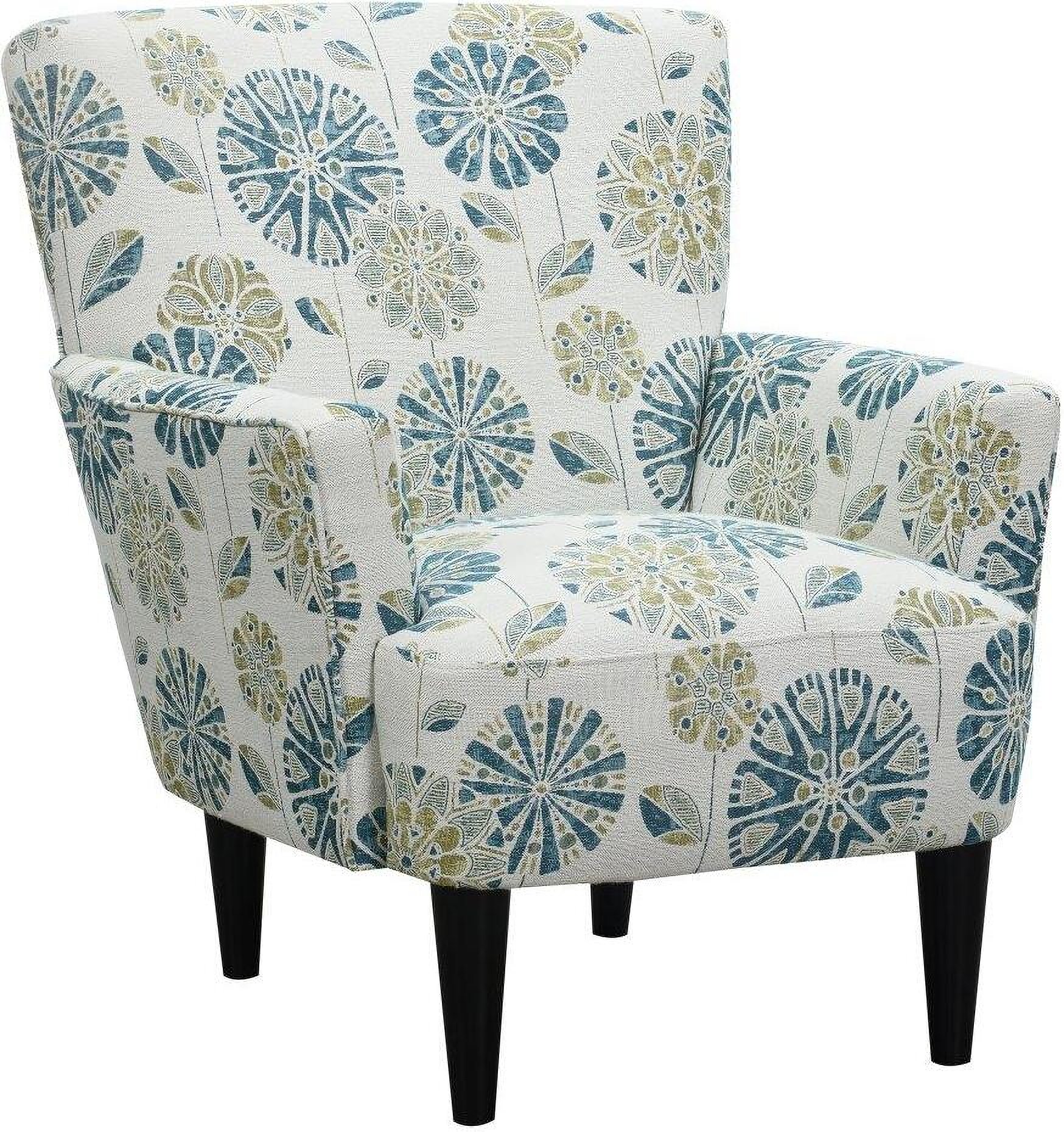 Teal floral accent online chair