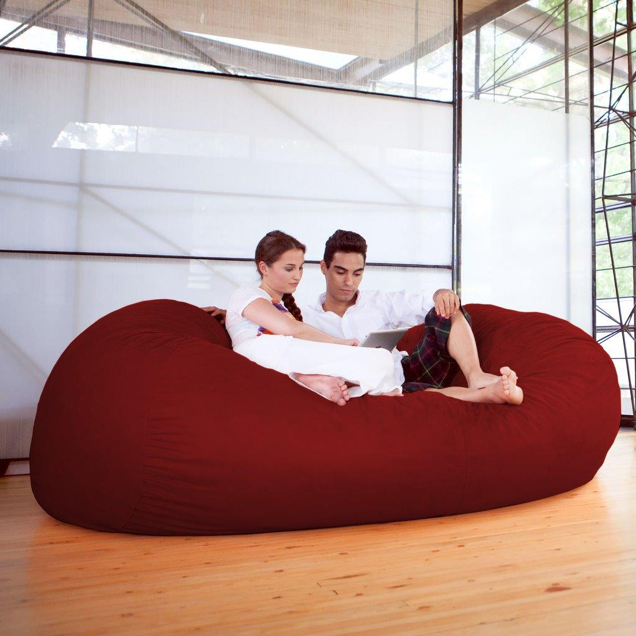 7 foot discount bean bag sofa