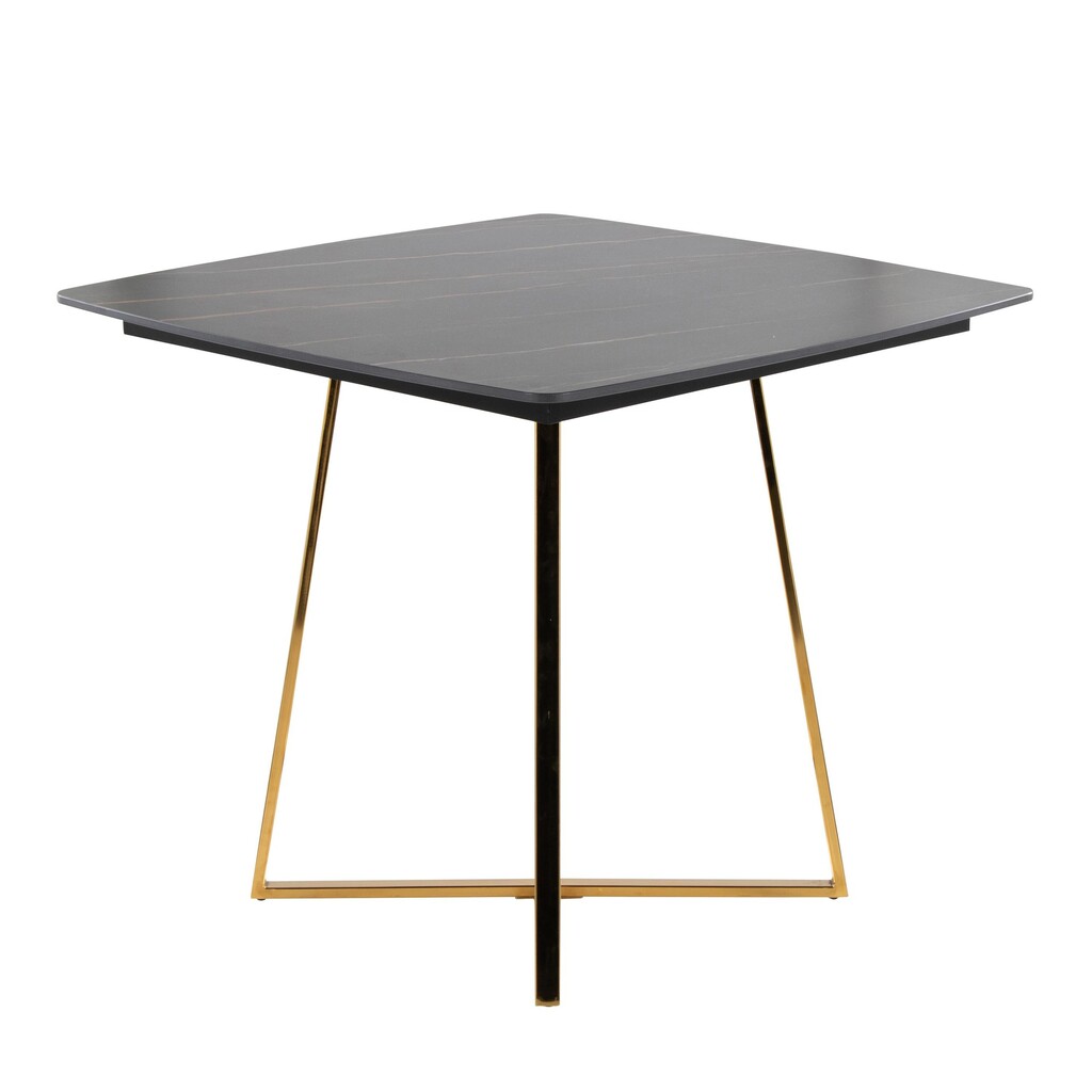 Folia Dinette Table In Gold and Black