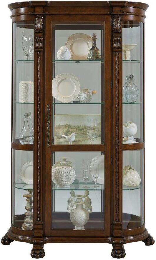 Curio Cabinet In Maple Brown By Ski
