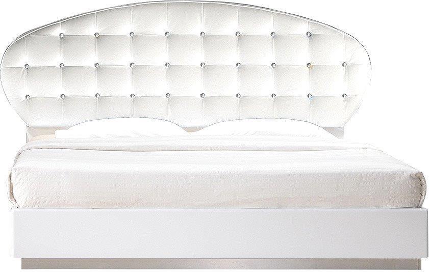 France Faux Leather Eastern King Platform Bed In White High Gloss By Best Master Furniture France Faux Leather Eastern King Platform Bed In White High Gloss By Best Master Furniture