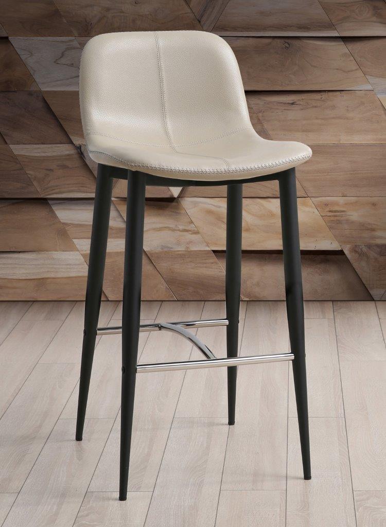 Taupe leather counter stools discount