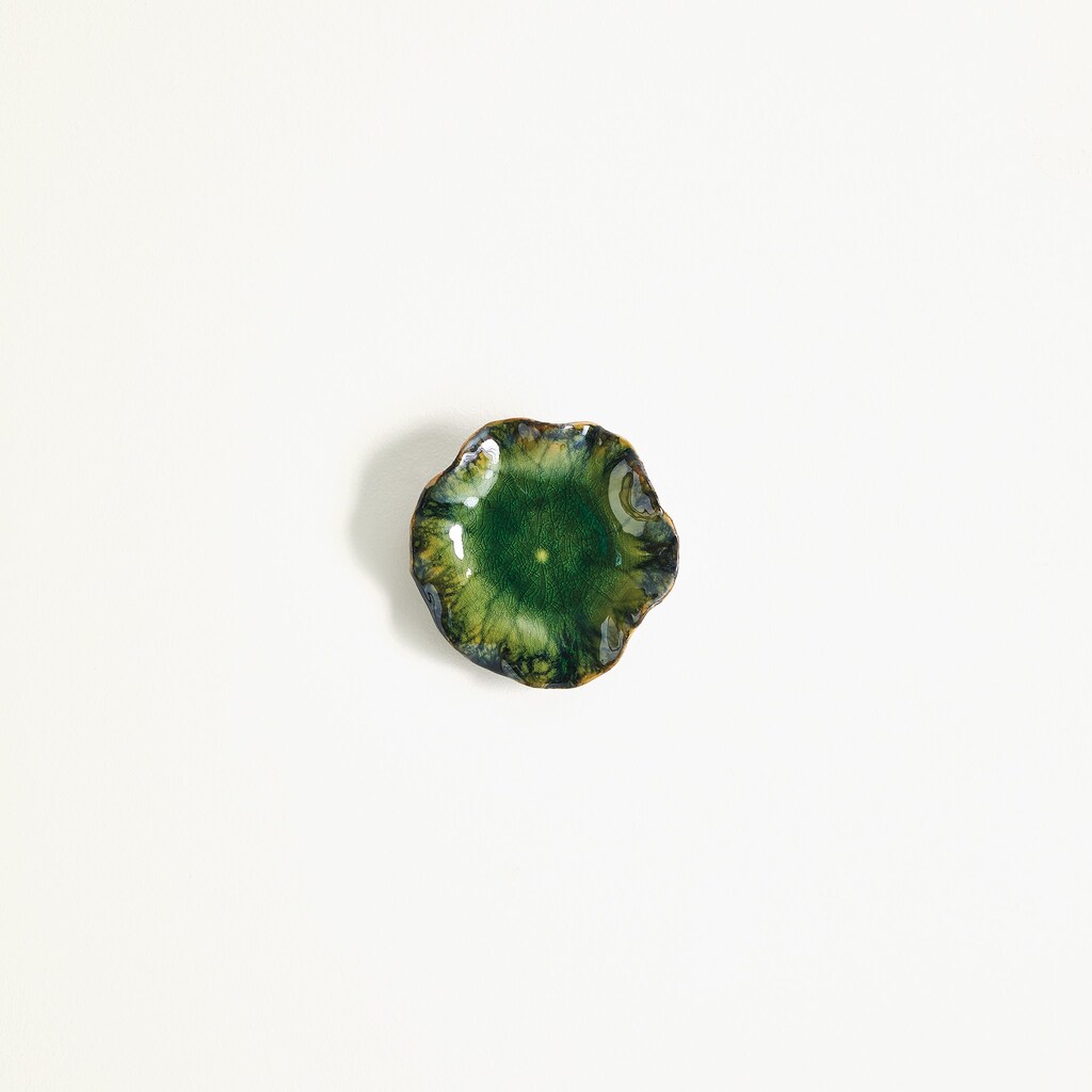 Free Small Formed Lily Plate In Green